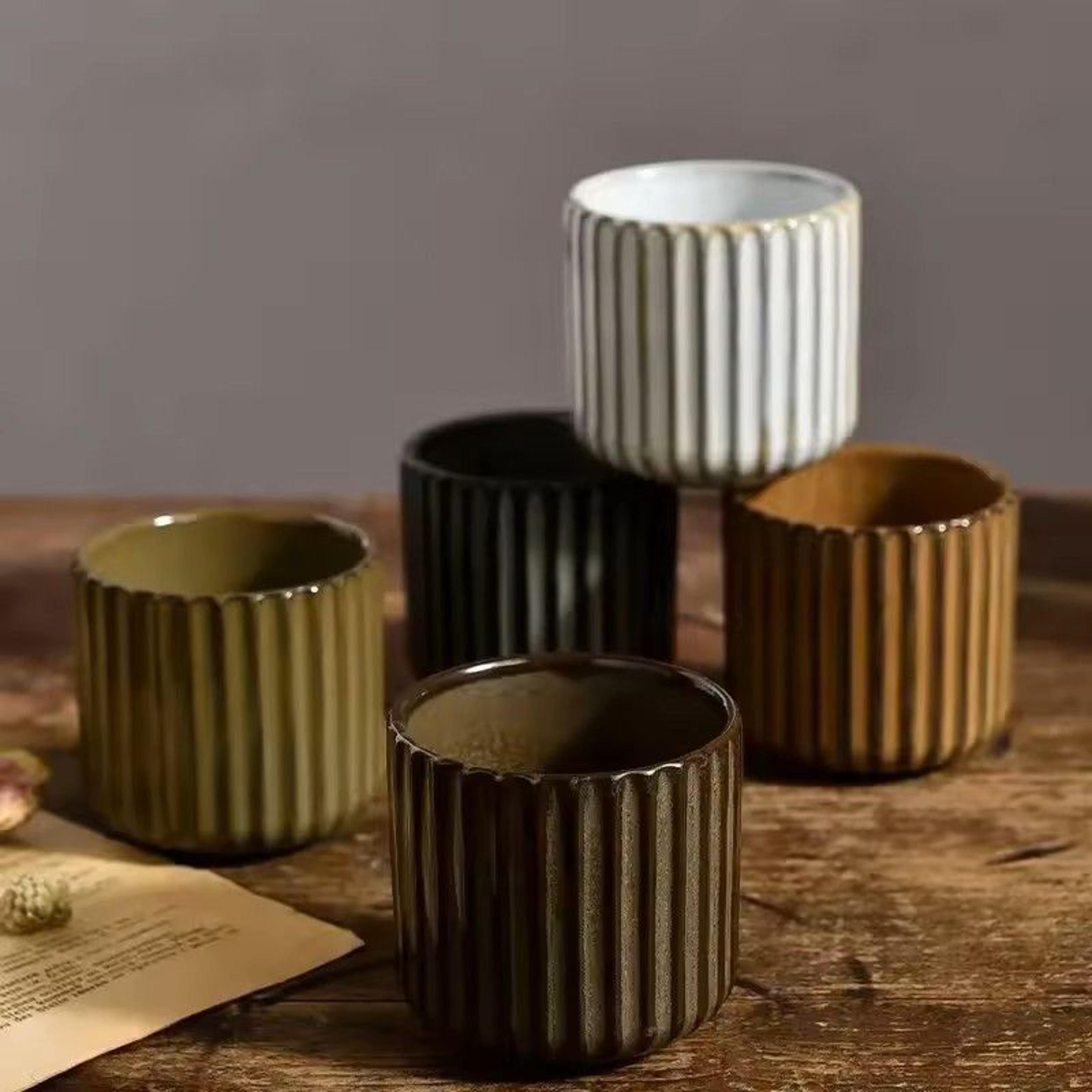 japanese style retro ceramic tea cup porcelain mug for coffee tea sake water