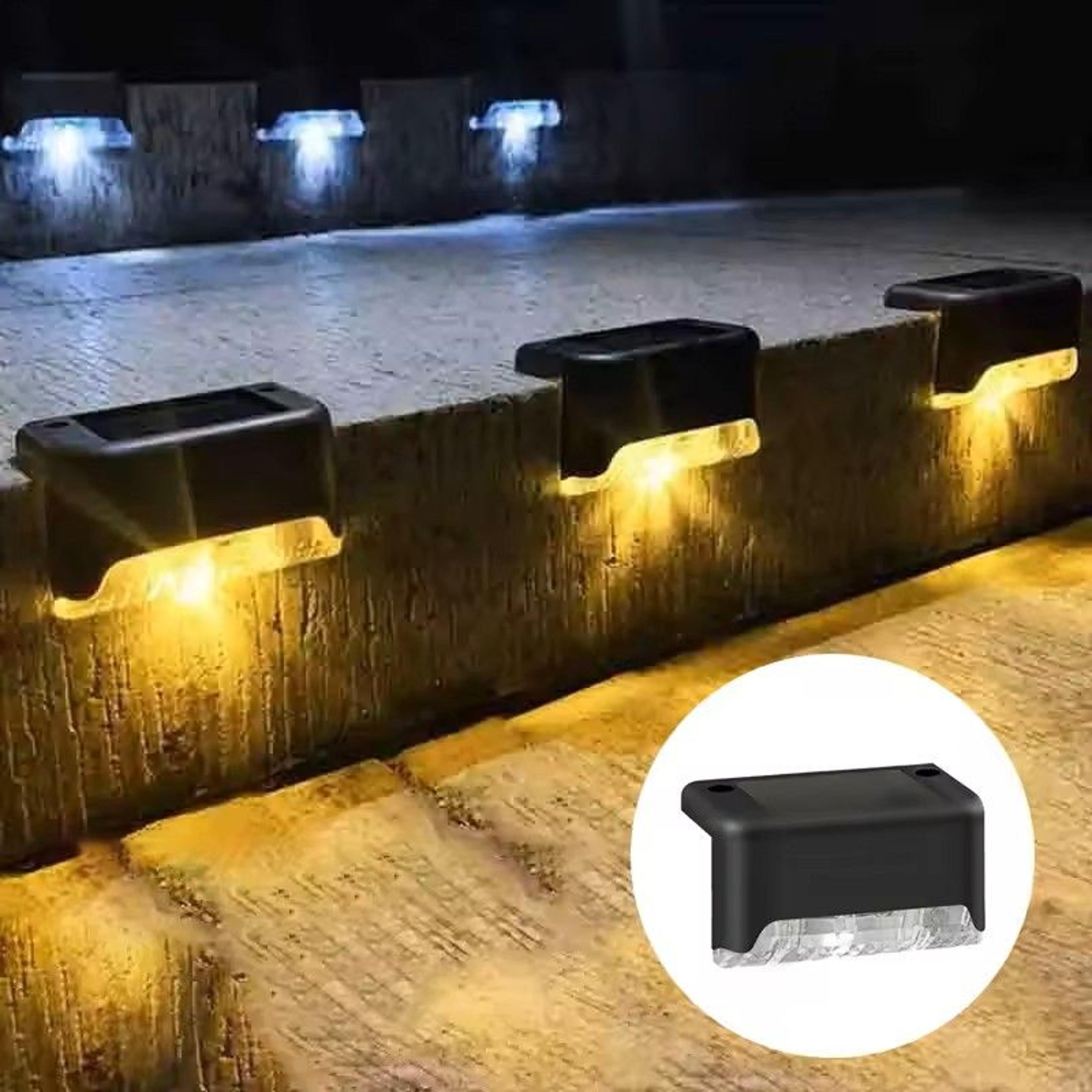 solar led wall and step lights