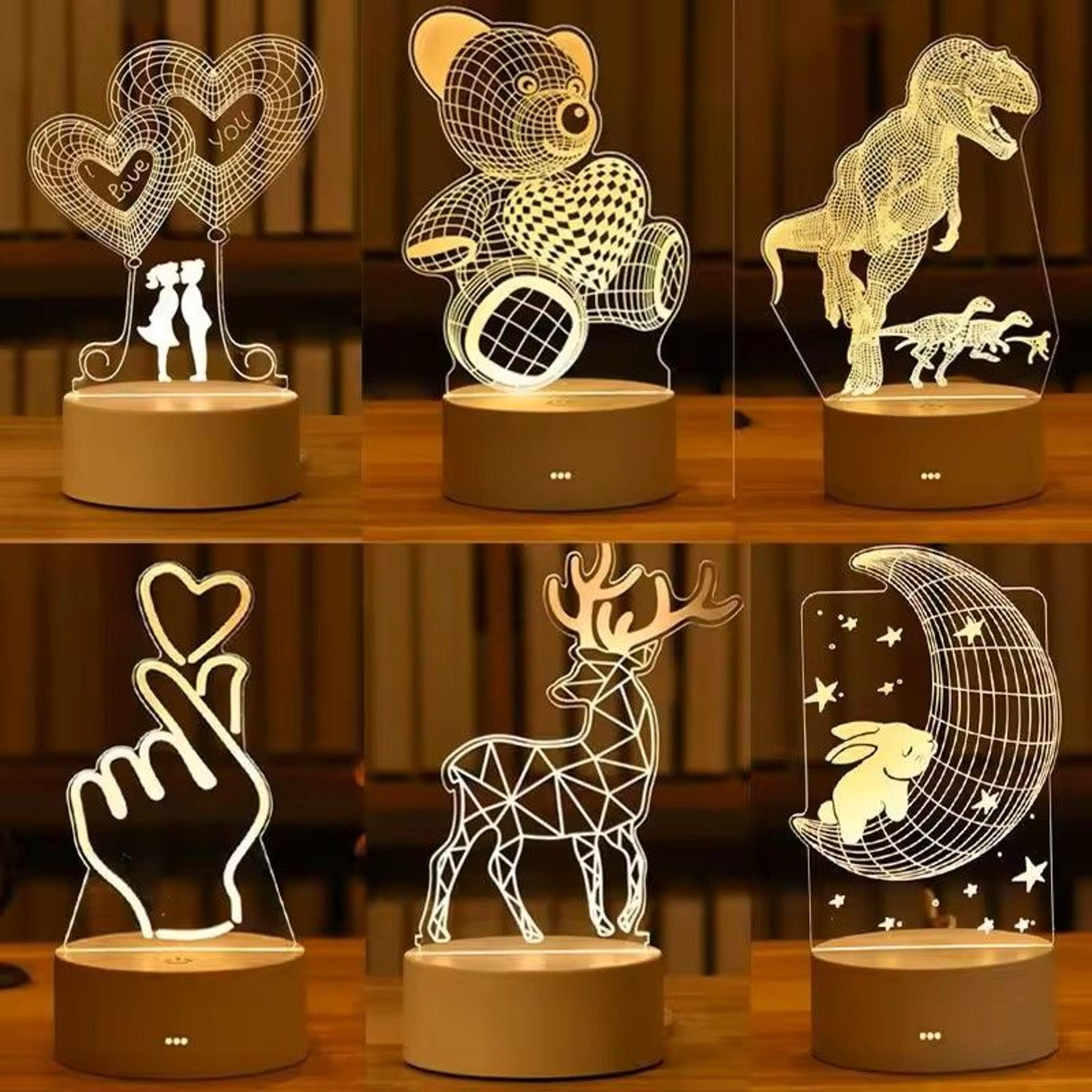 acrylic 3d night lamp neon sign