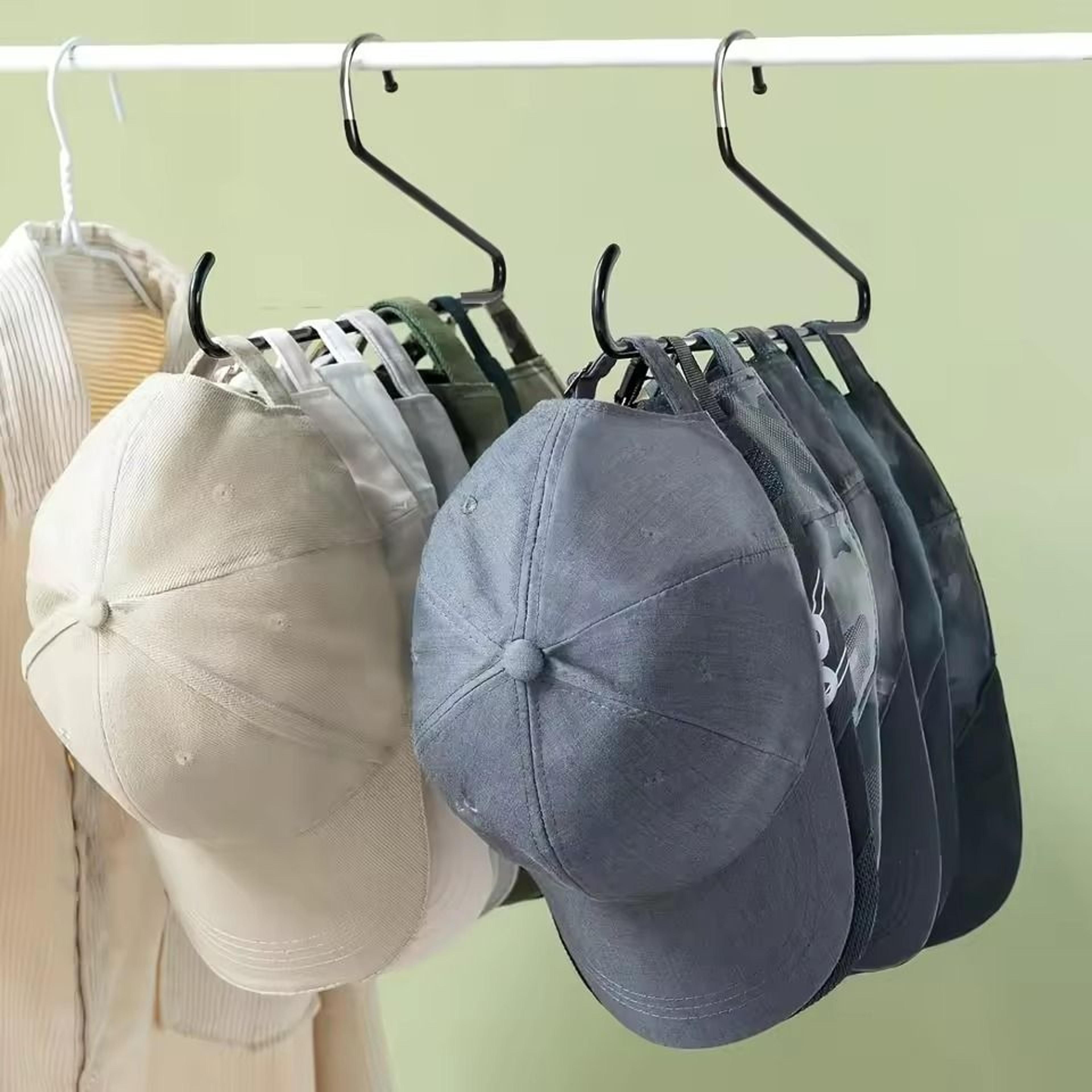 hanging baseball cap organizer – portable metal & plastic hat rack holder for all sizes