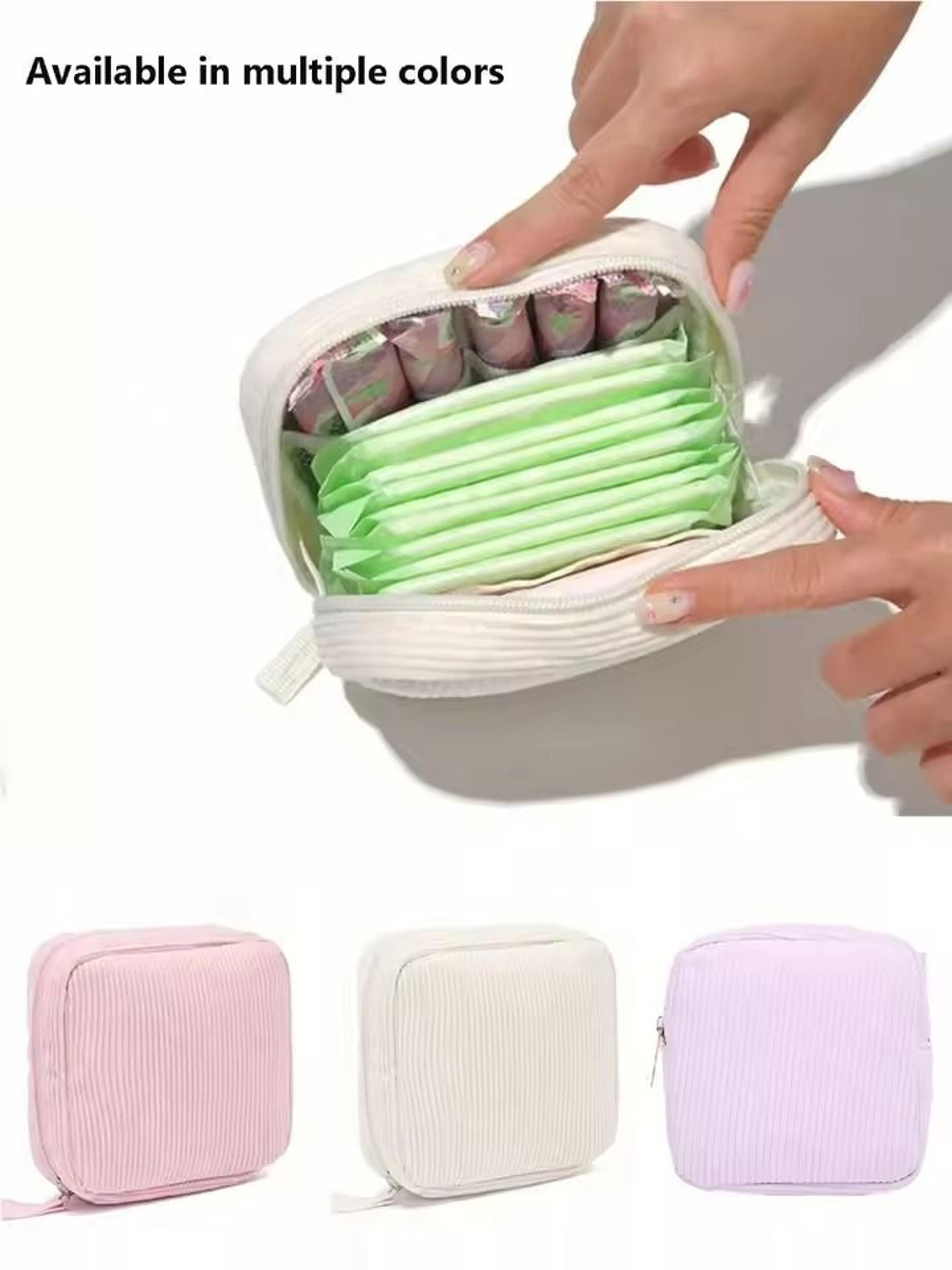 portable napkin storage bag with large capacity for girls