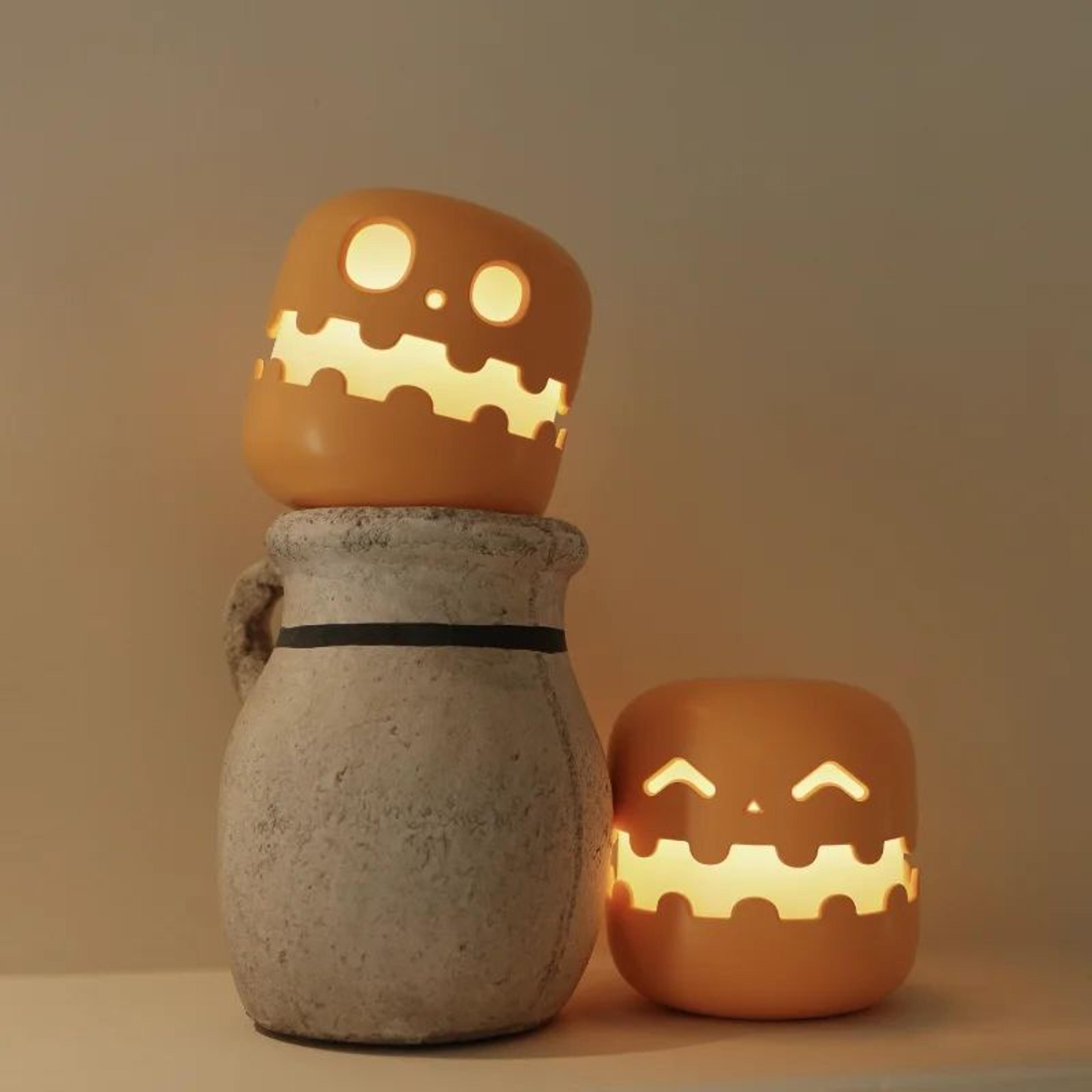 cute cartoon ghost night light – rechargeable bedside lamp for kids