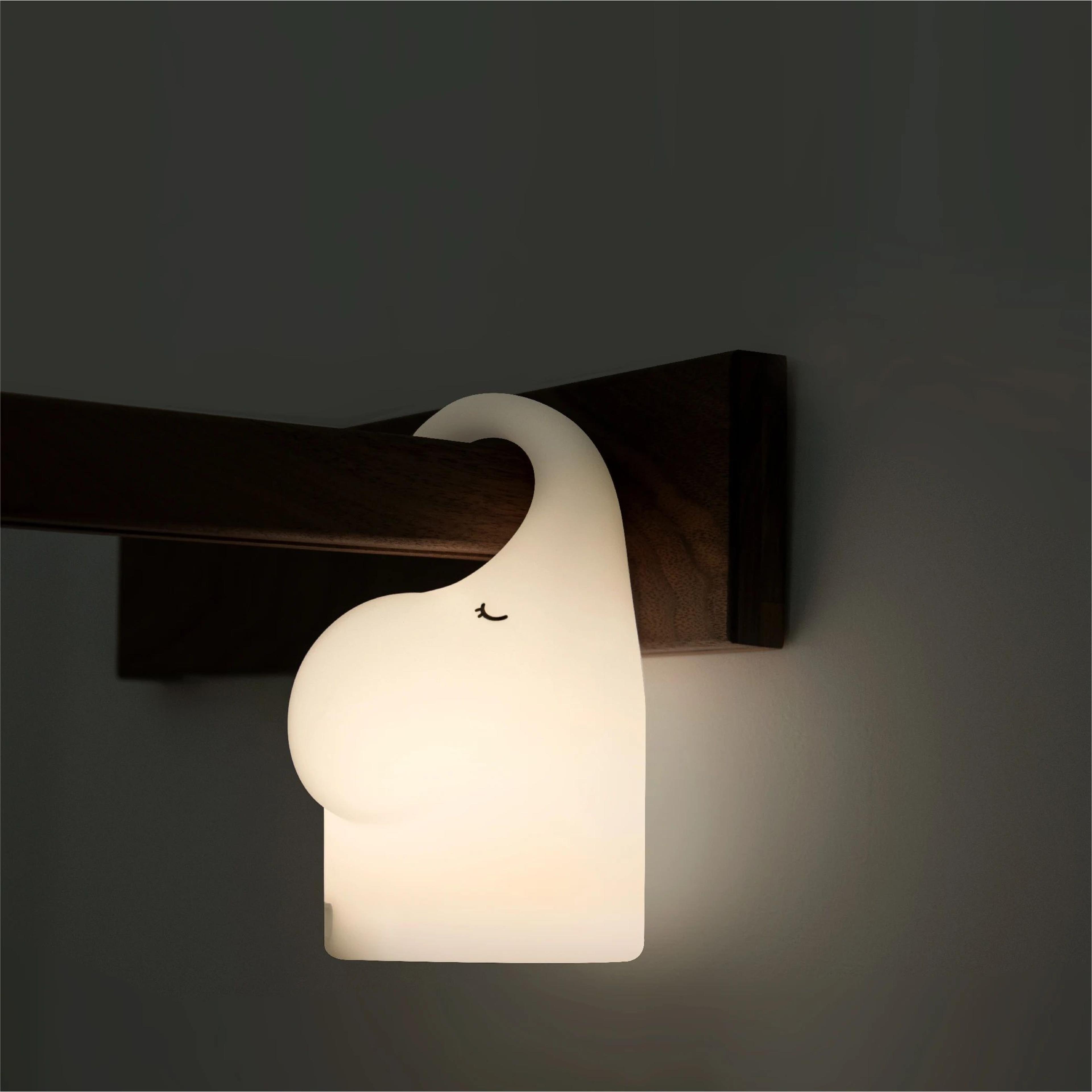 silicone elephant motion sensor night light – hanging rechargeable led lamp