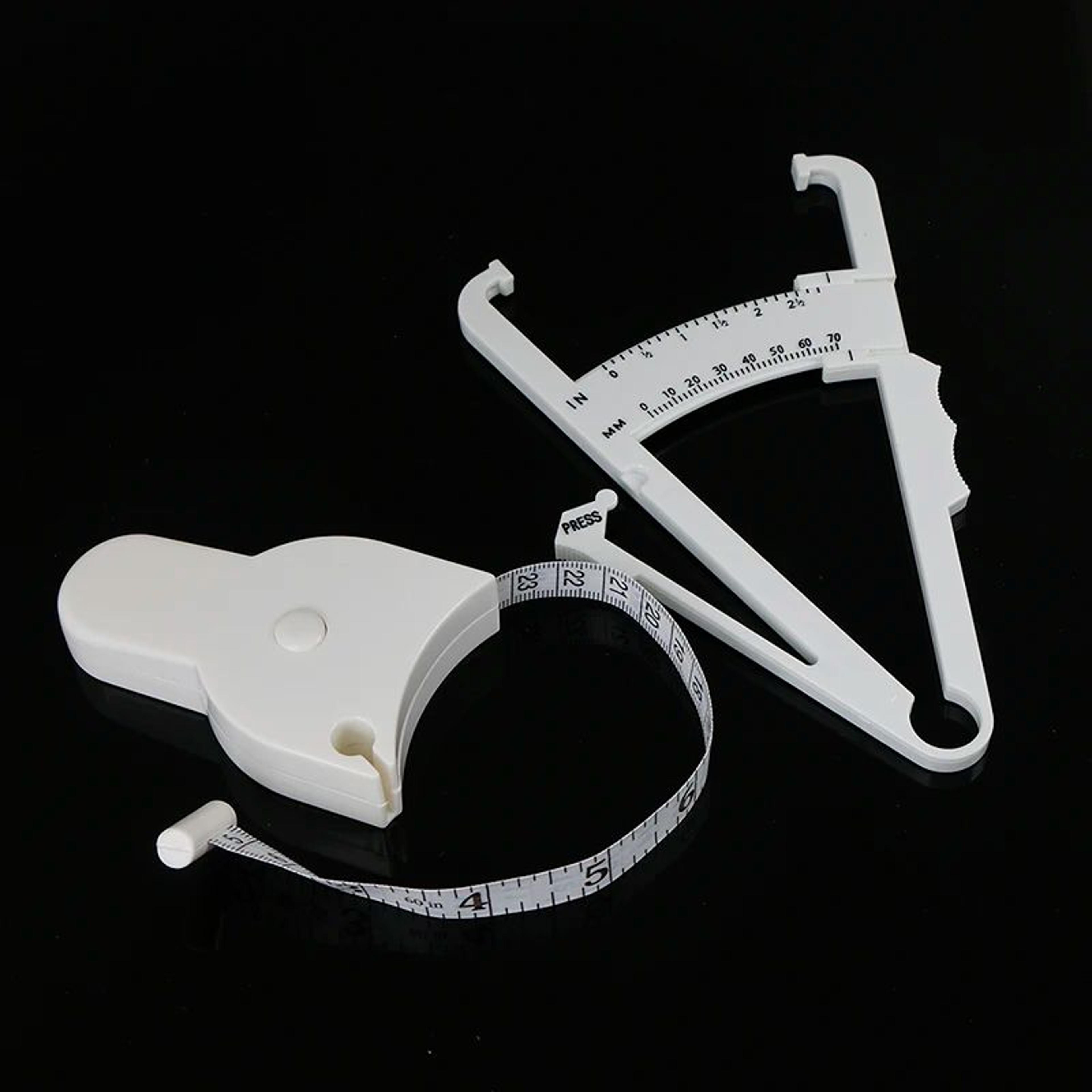 body fat caliper and measuring tape set portable fitness tester