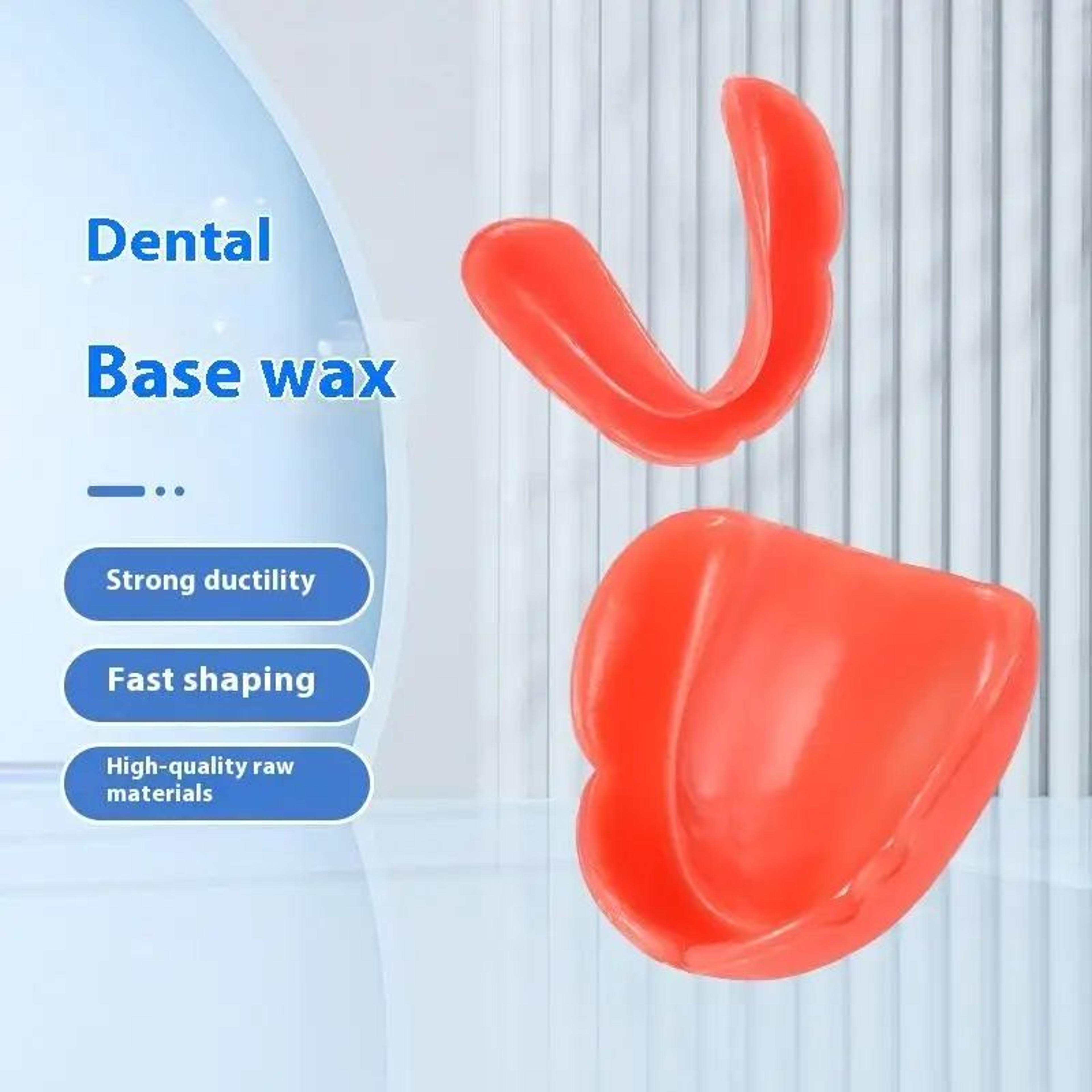 u shape dental rim model base plate wax pair for occlusal bite registration and denture casting