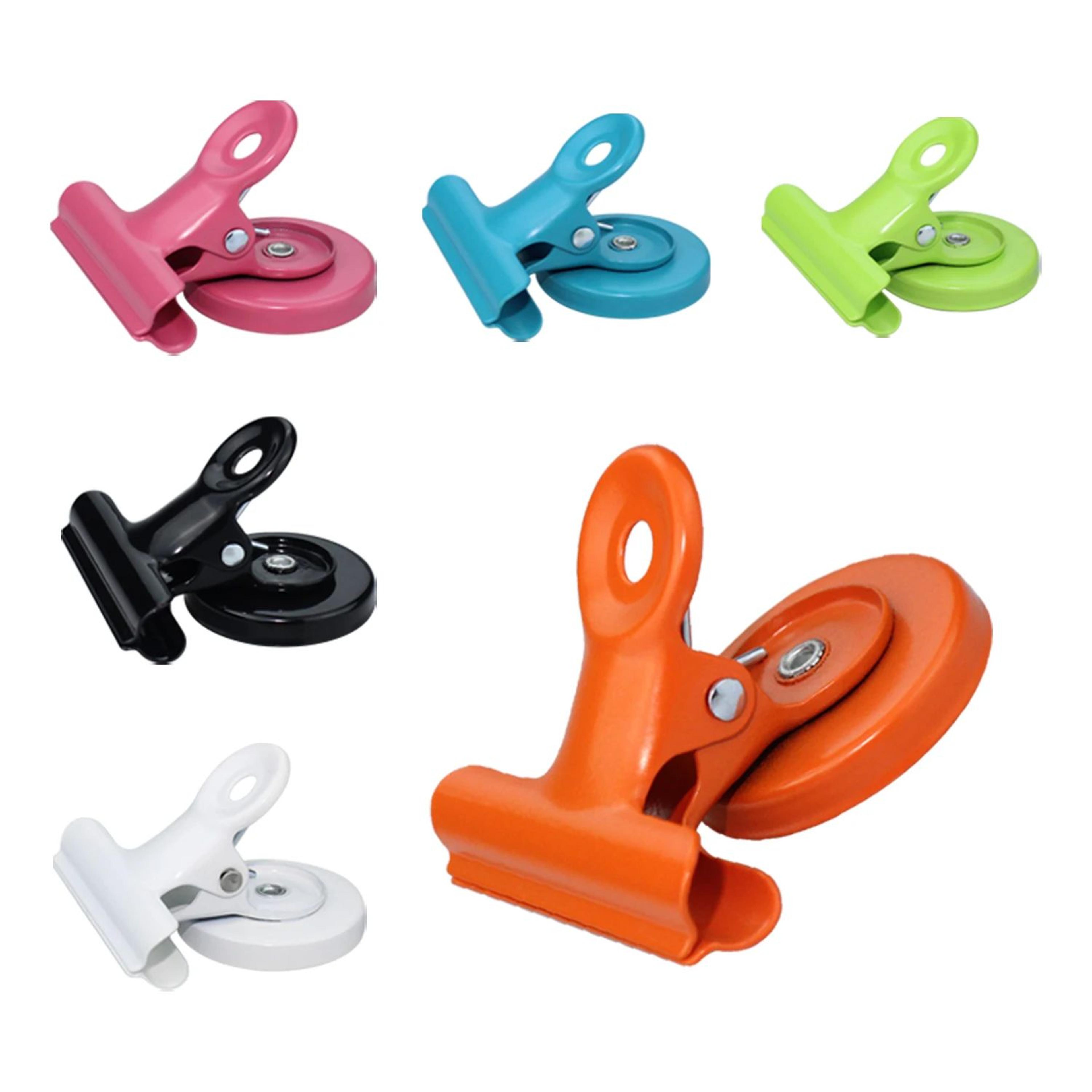 5 pack strong magnetic clips for fridge whiteboard and locker organization