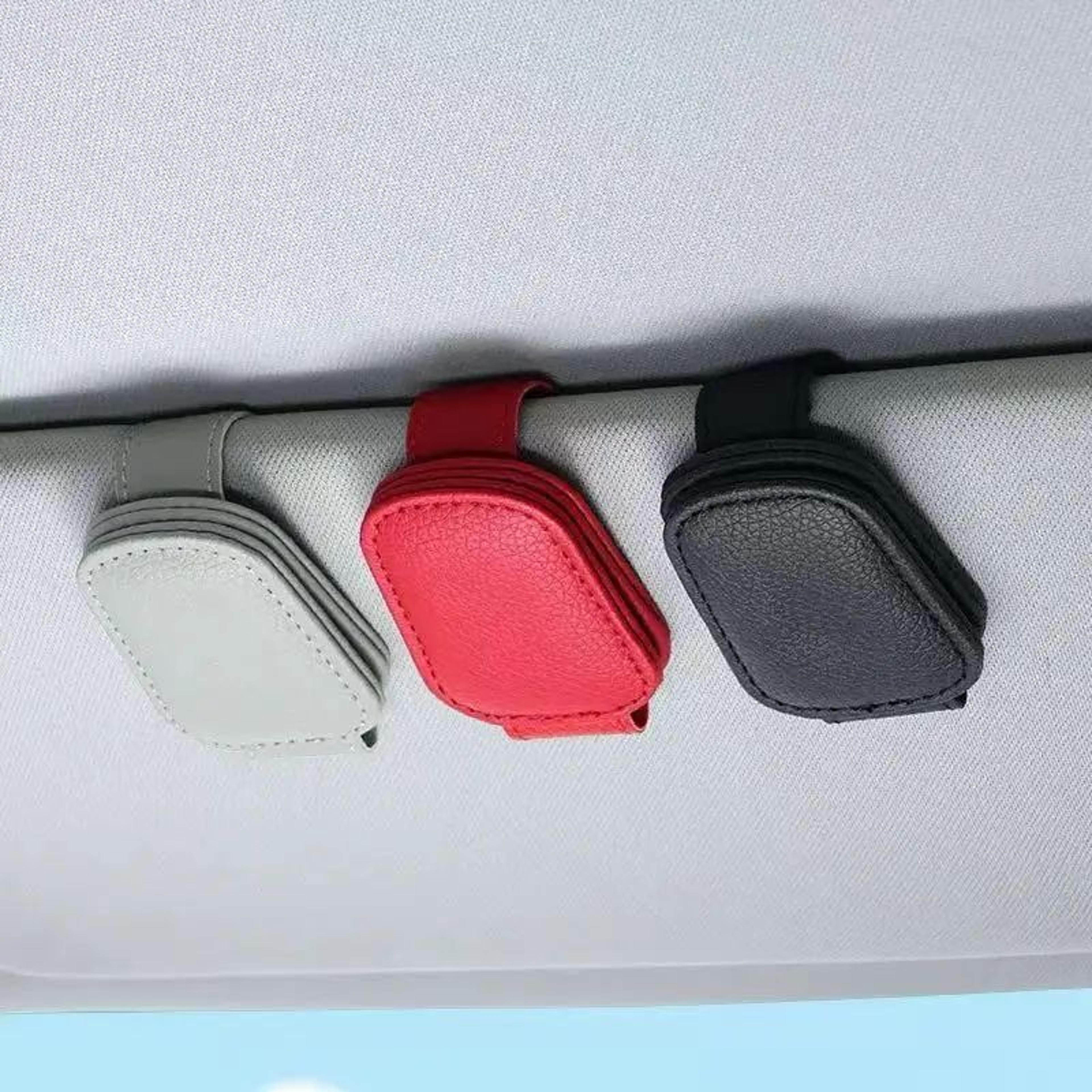 universal car visor clip sunglasses card and ticket holder durable compact organizer