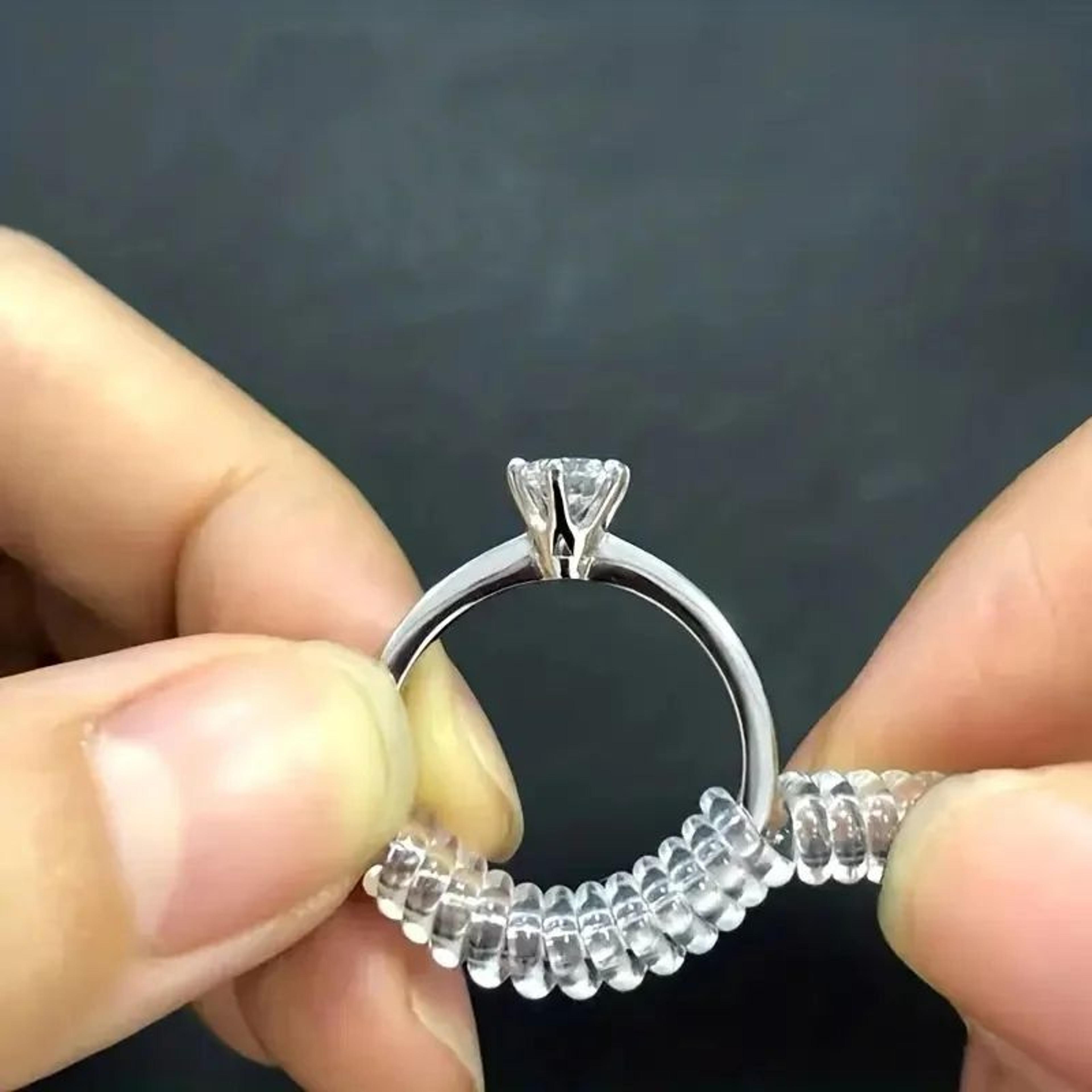 3 pack invisible ring size adjusters clear spring coil for secure comfortable fit