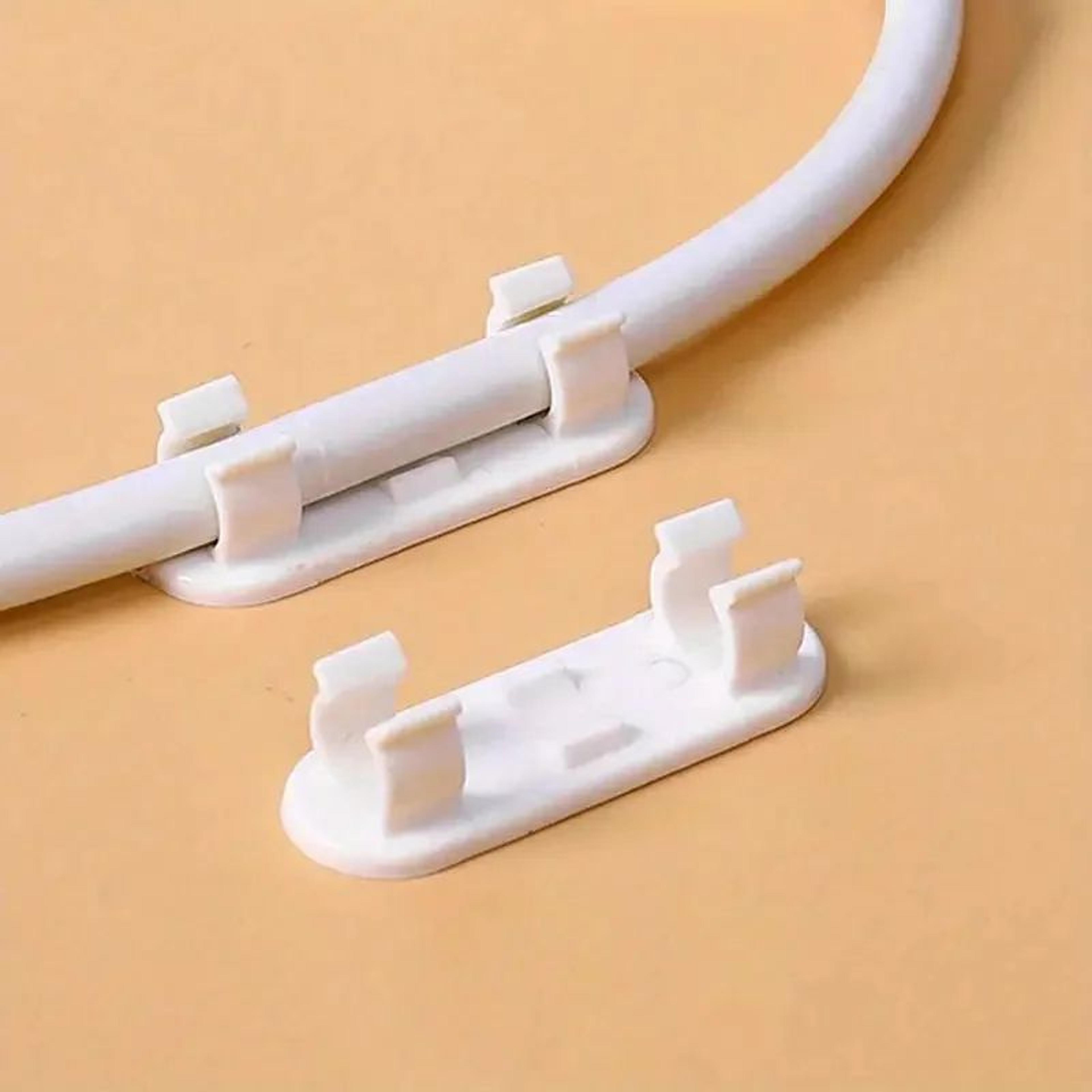 50 pack adhesive cable clips adjustable no-drill wire organizers for home & office