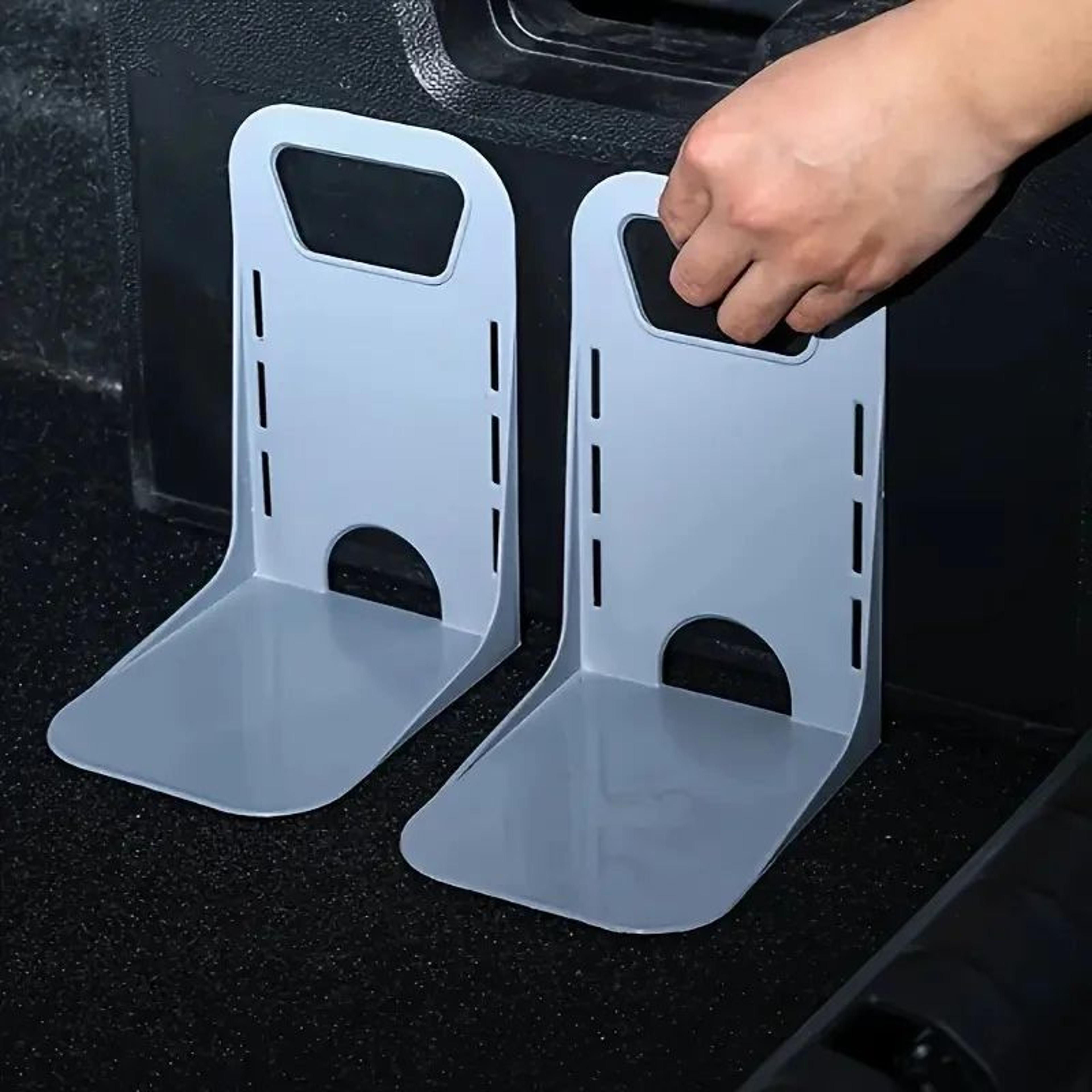 abs car trunk organizer with magic hook anti-slip support bracket for secure storage