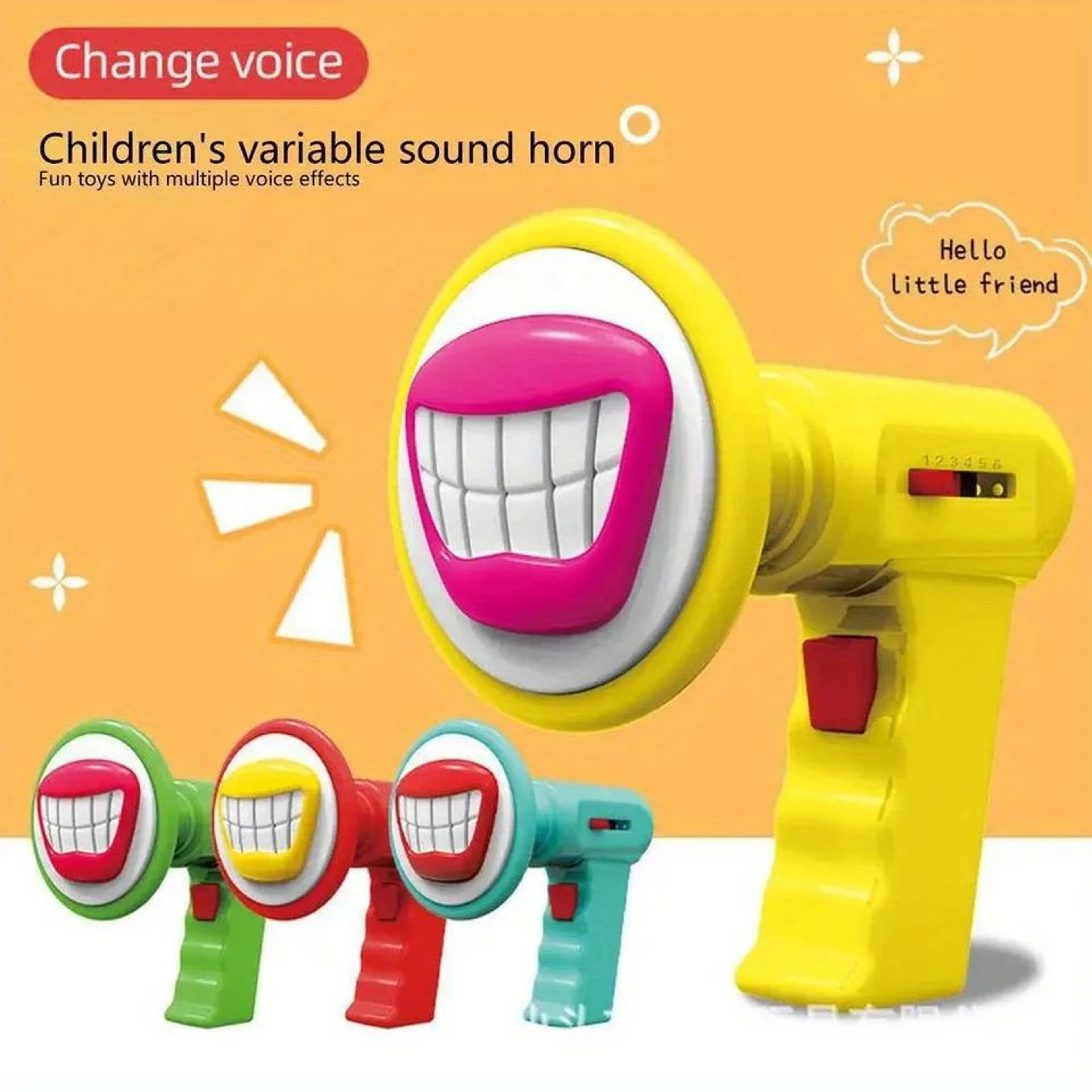 mini kids voice changer toy – handheld megaphone with 6 fun sound effects for cosplay, pranks, and playtime