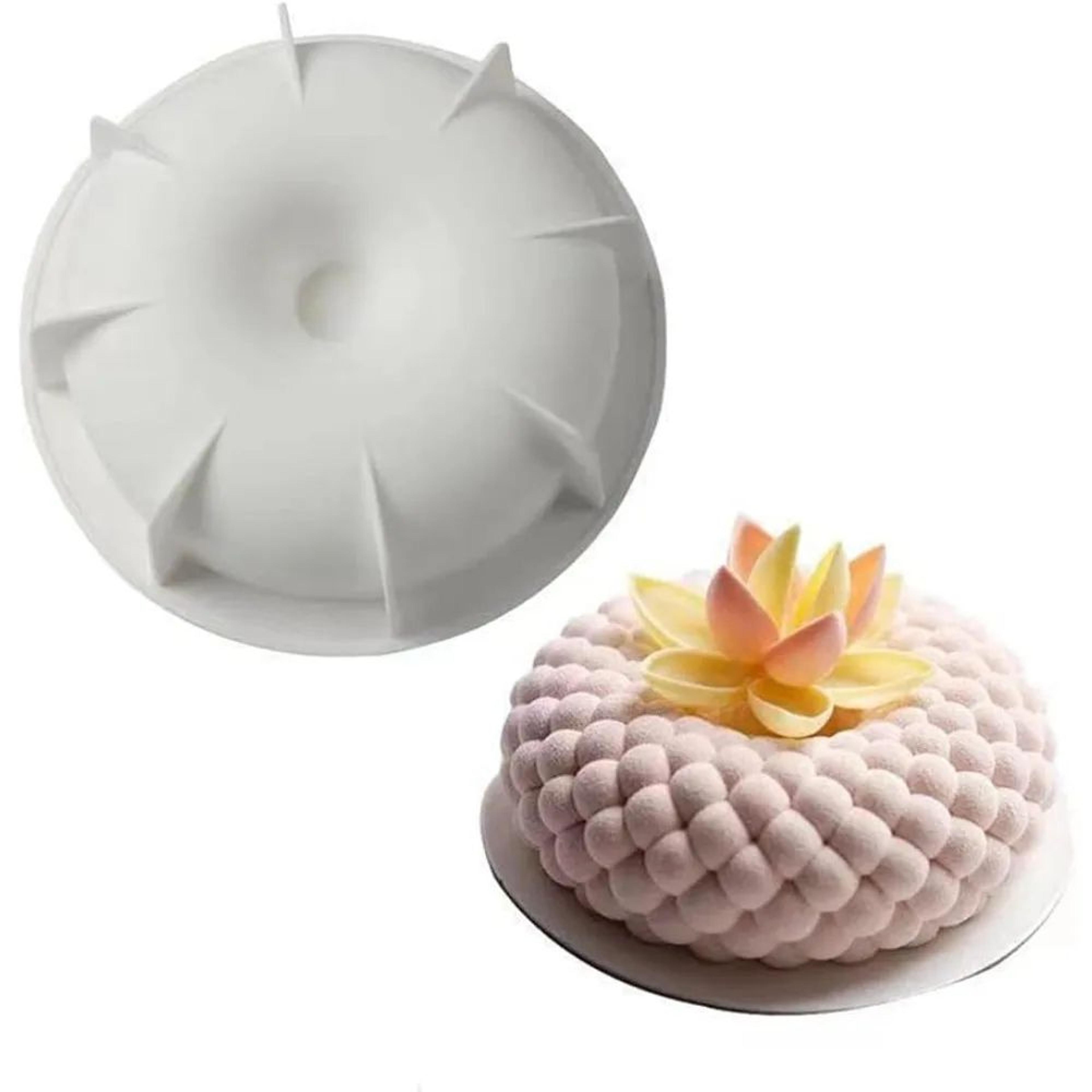 round silicone lotus mold for french desserts baking