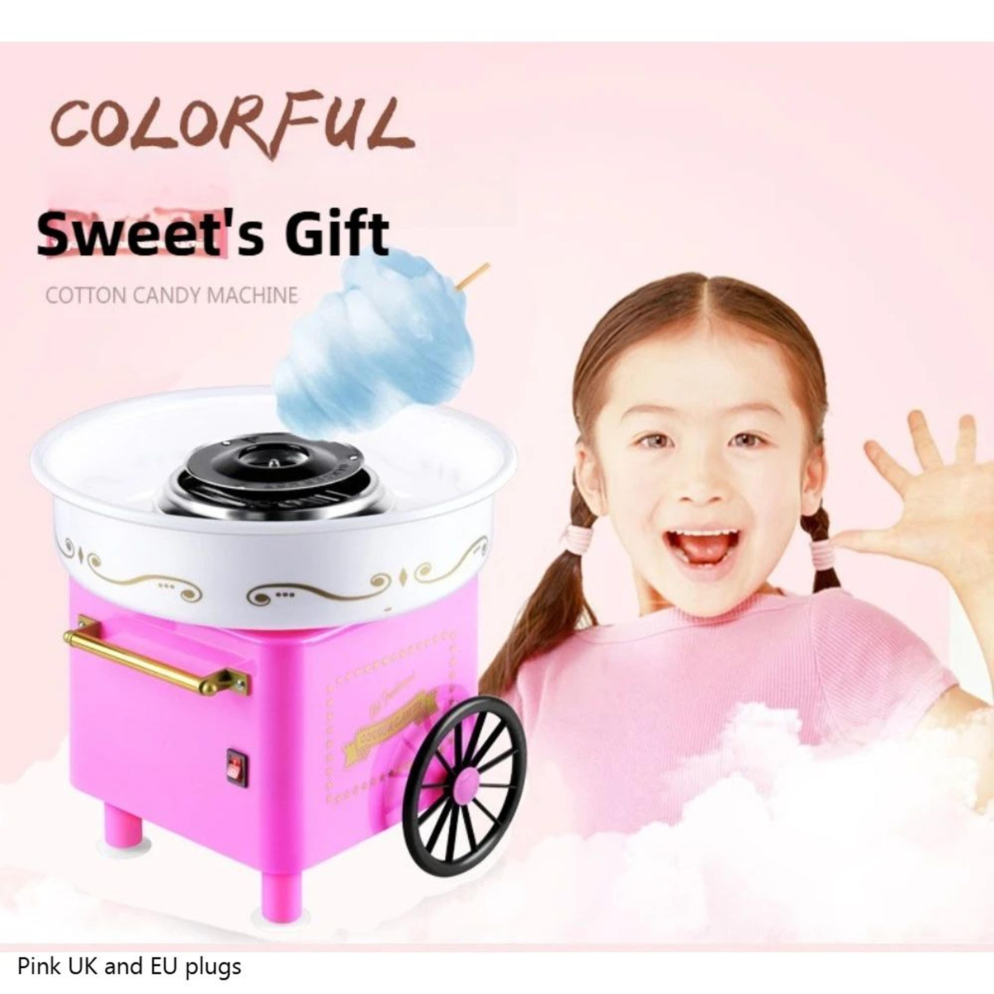 diy retro cotton candy machine with stainless steel bowl for kids and parties