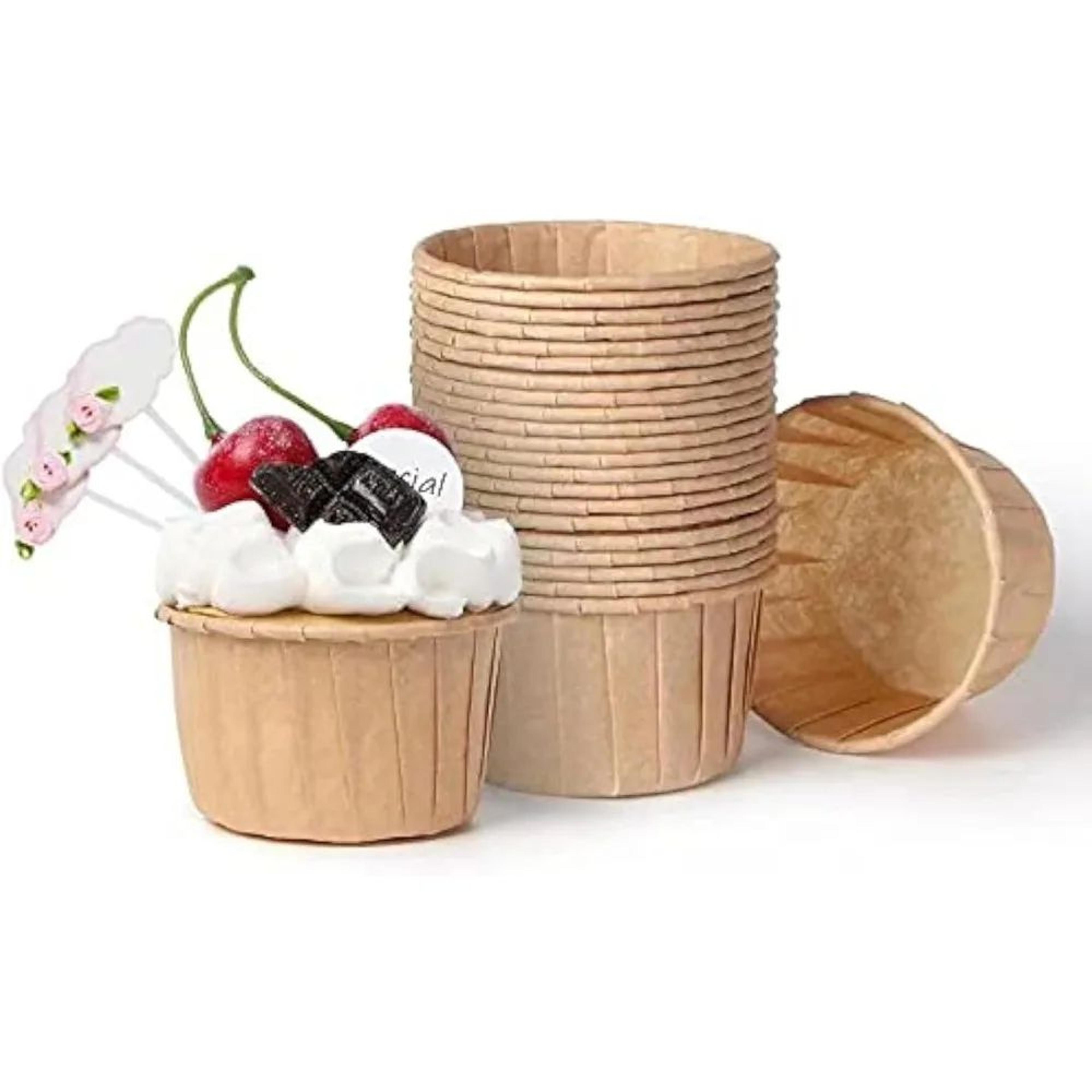 high temperature resistant paper muffin cups roll edge baking cups