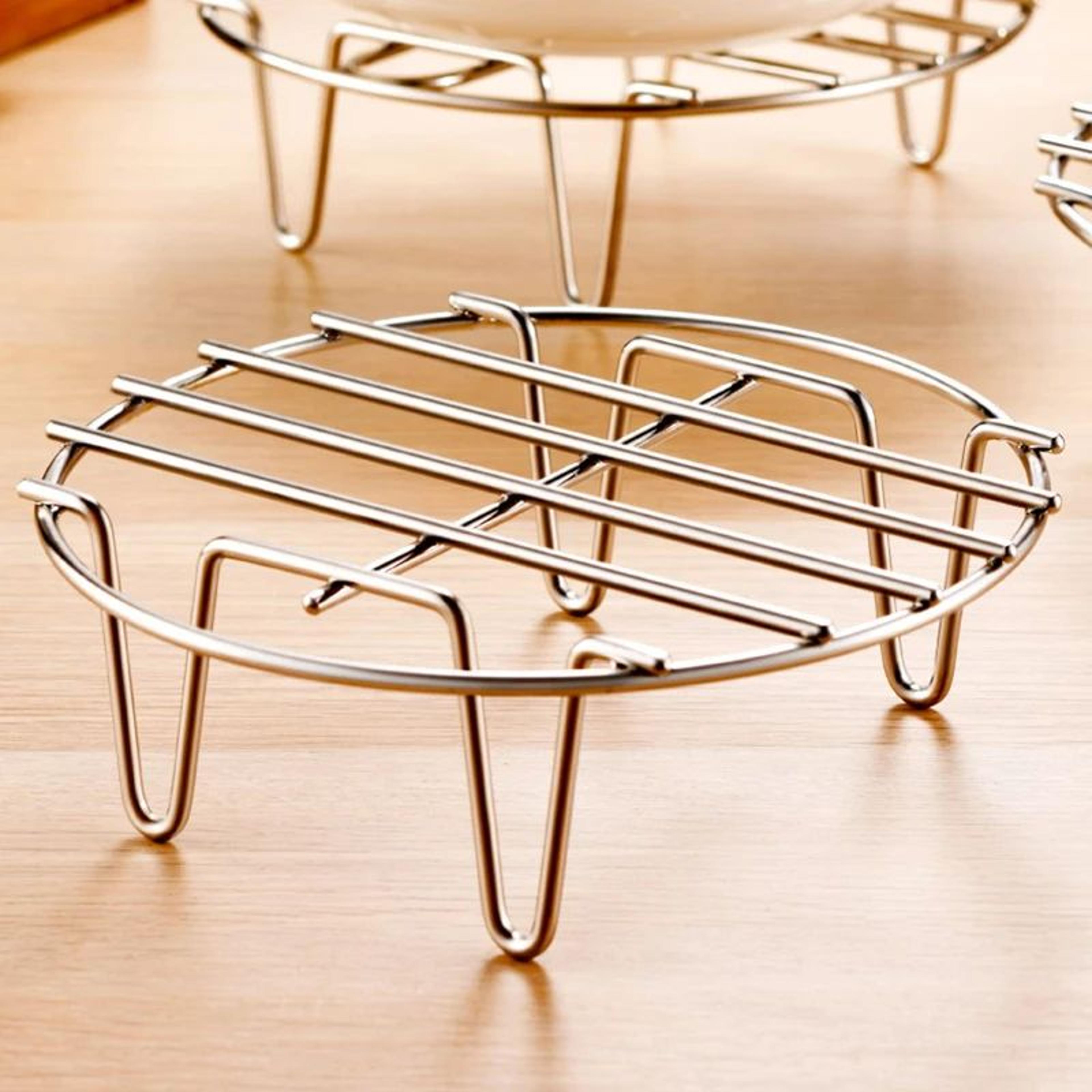 stainless steel steamer rack pot stand for cooking baking and airfryer use