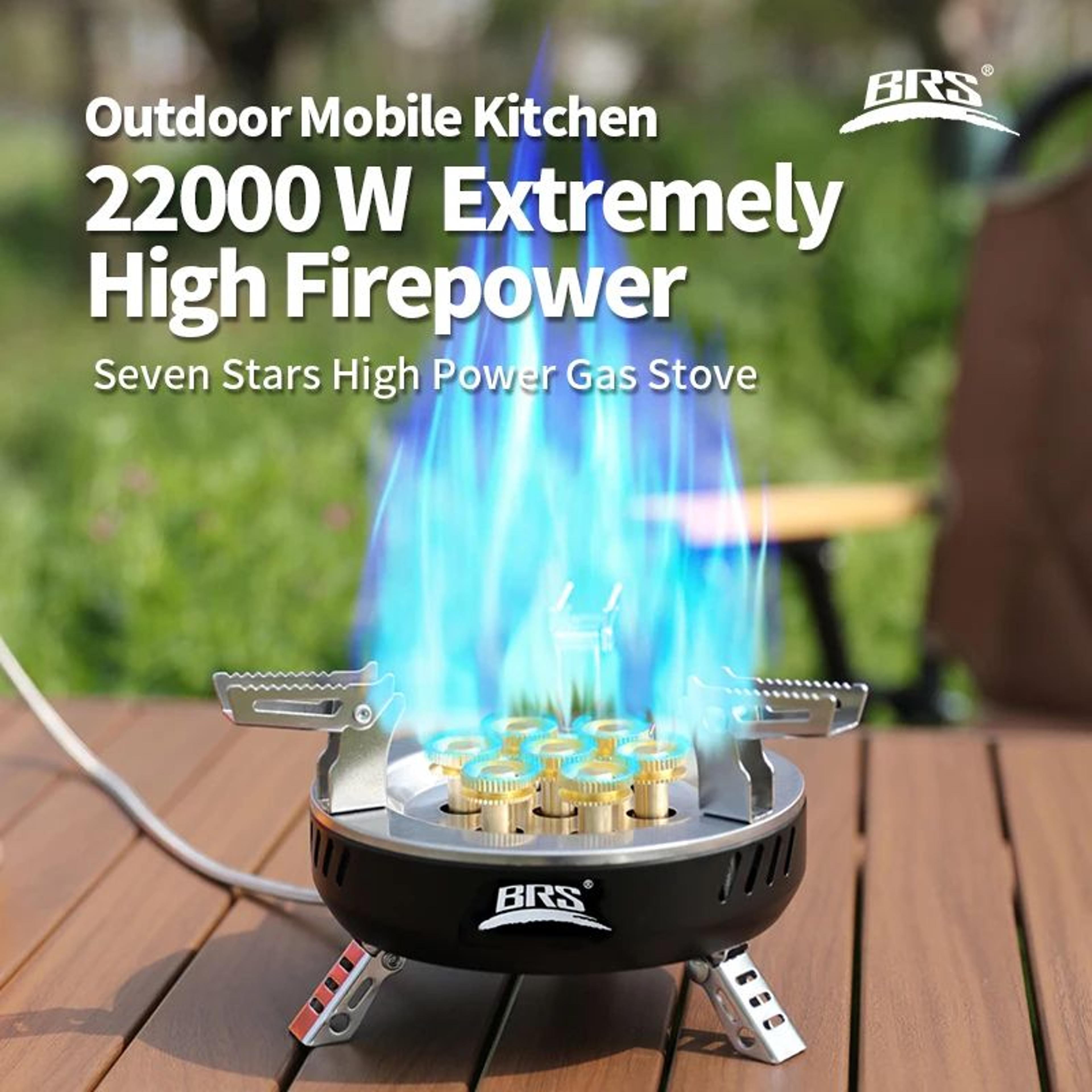 brs high power camping gas stove portable outdoor burner with electronic ignition