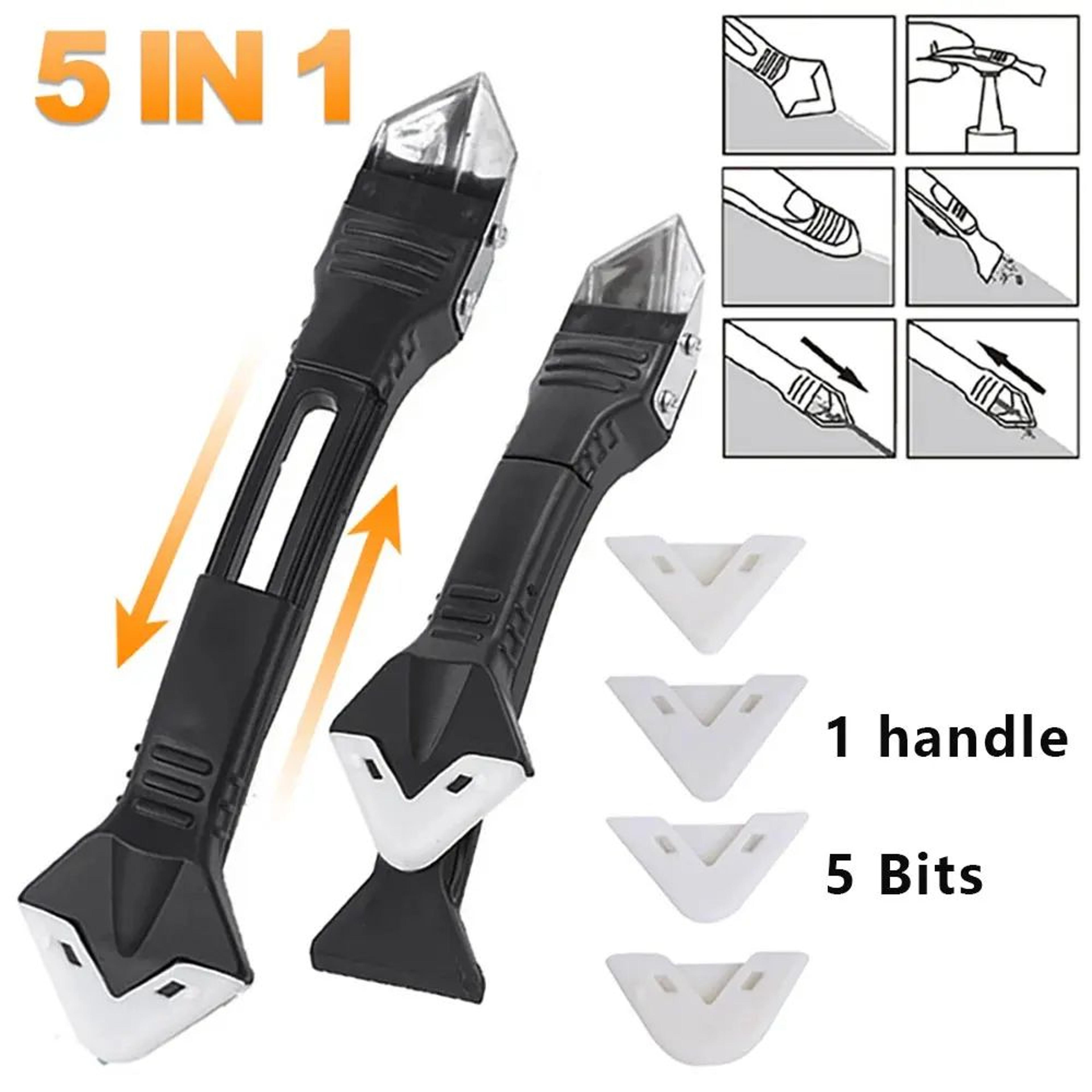 5 in 1 metal shovel glue tool kit silicone spatula caulk remover and sealant finishing tool
