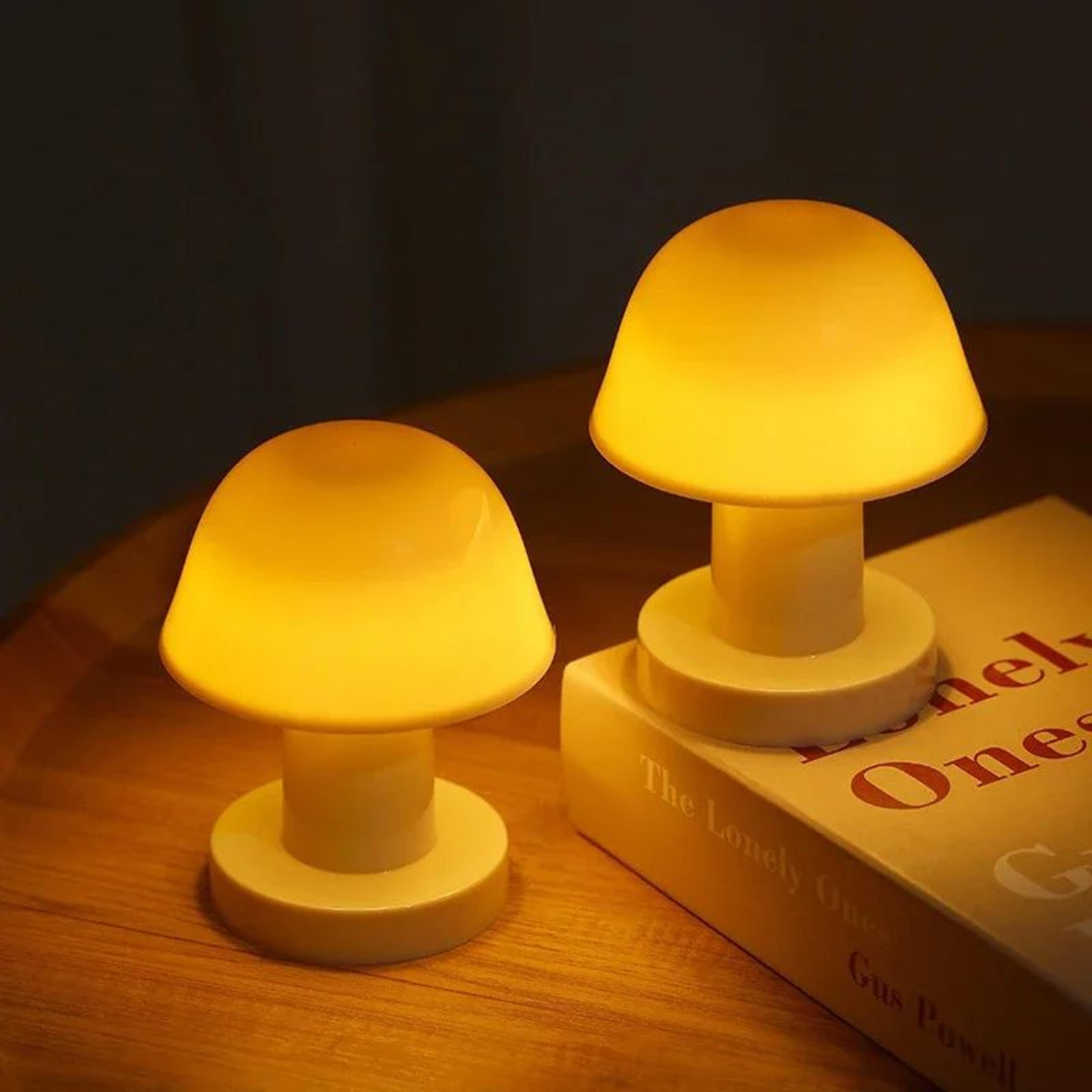 mini mushroom led night light lamp