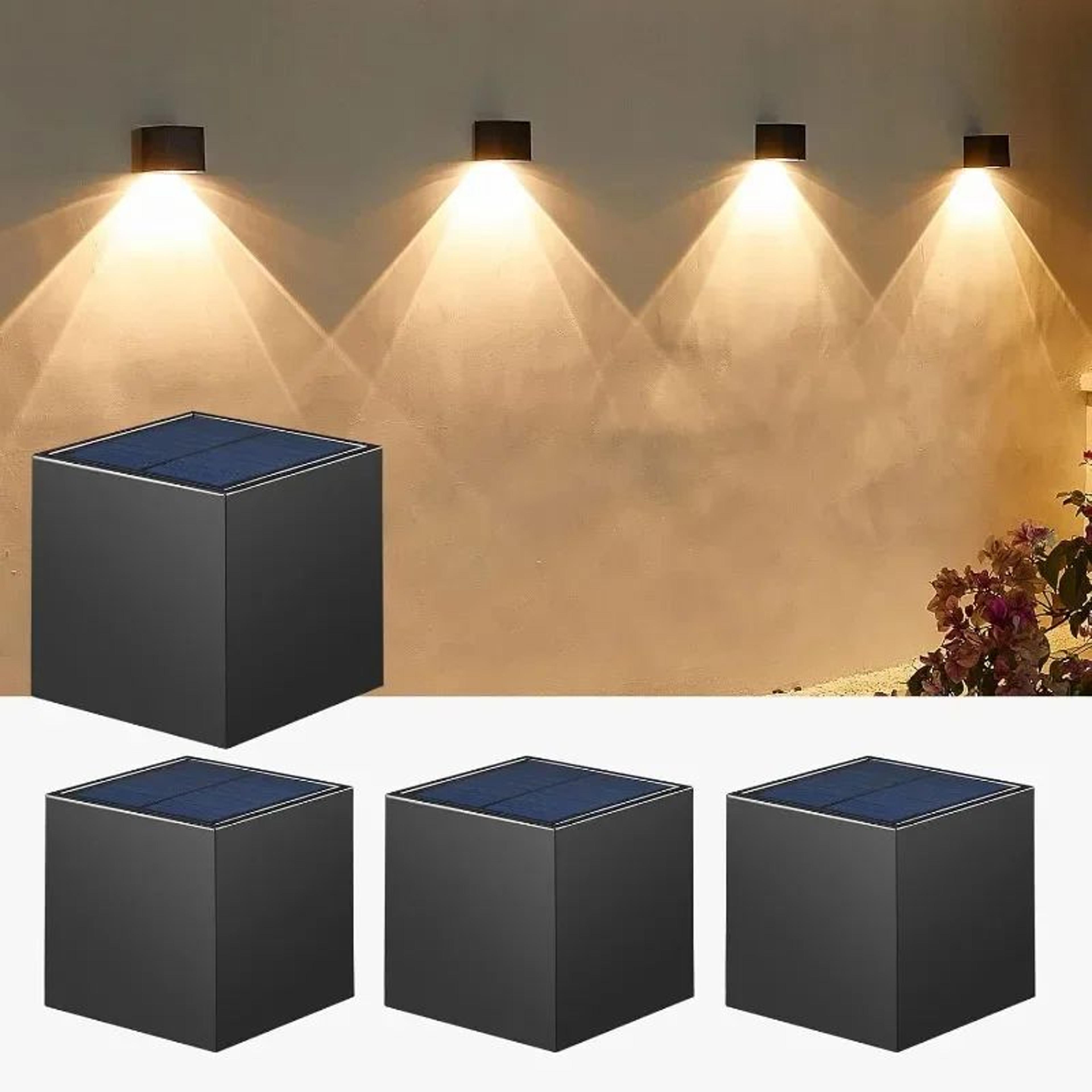 modern solar square wall led light