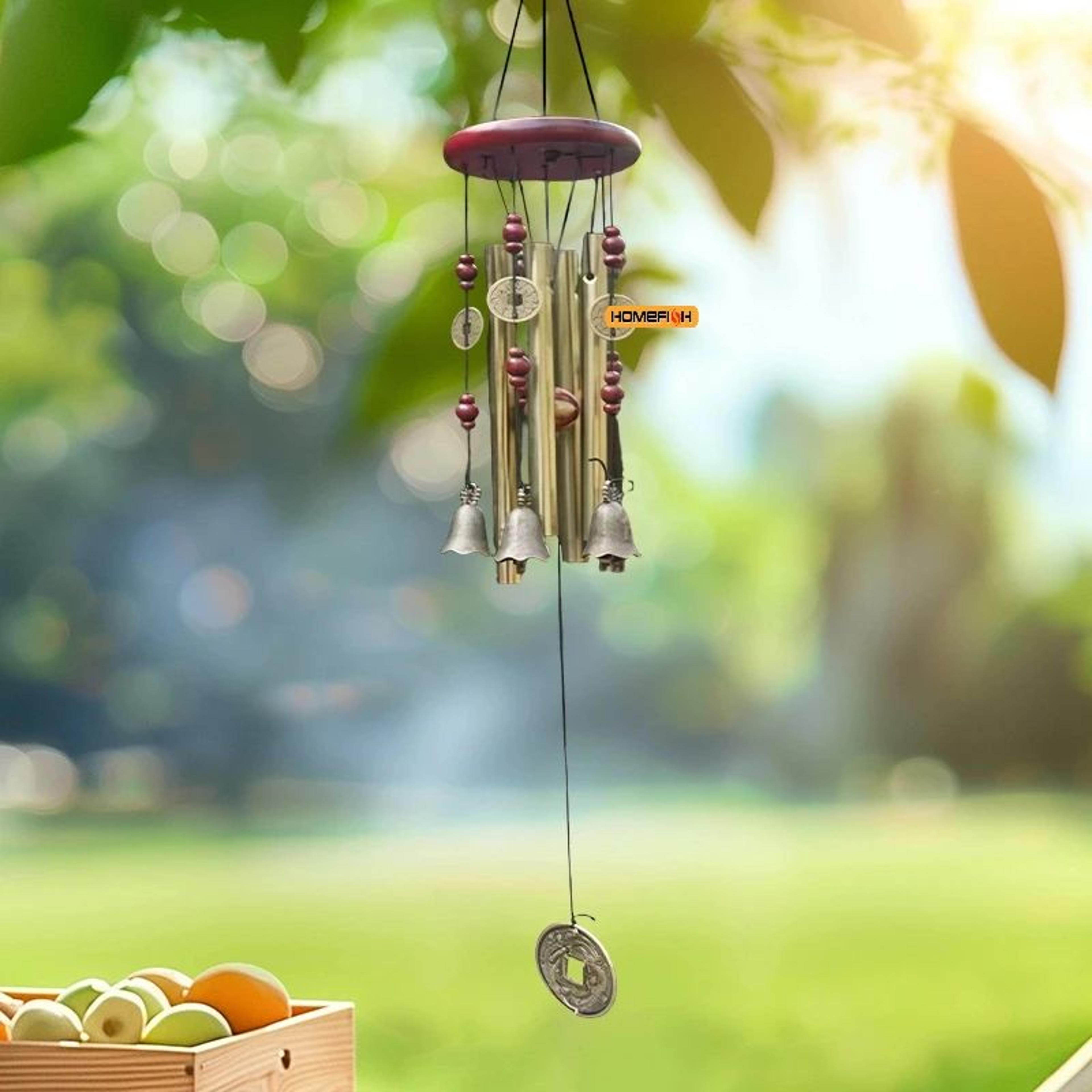 large metal wind chime bells