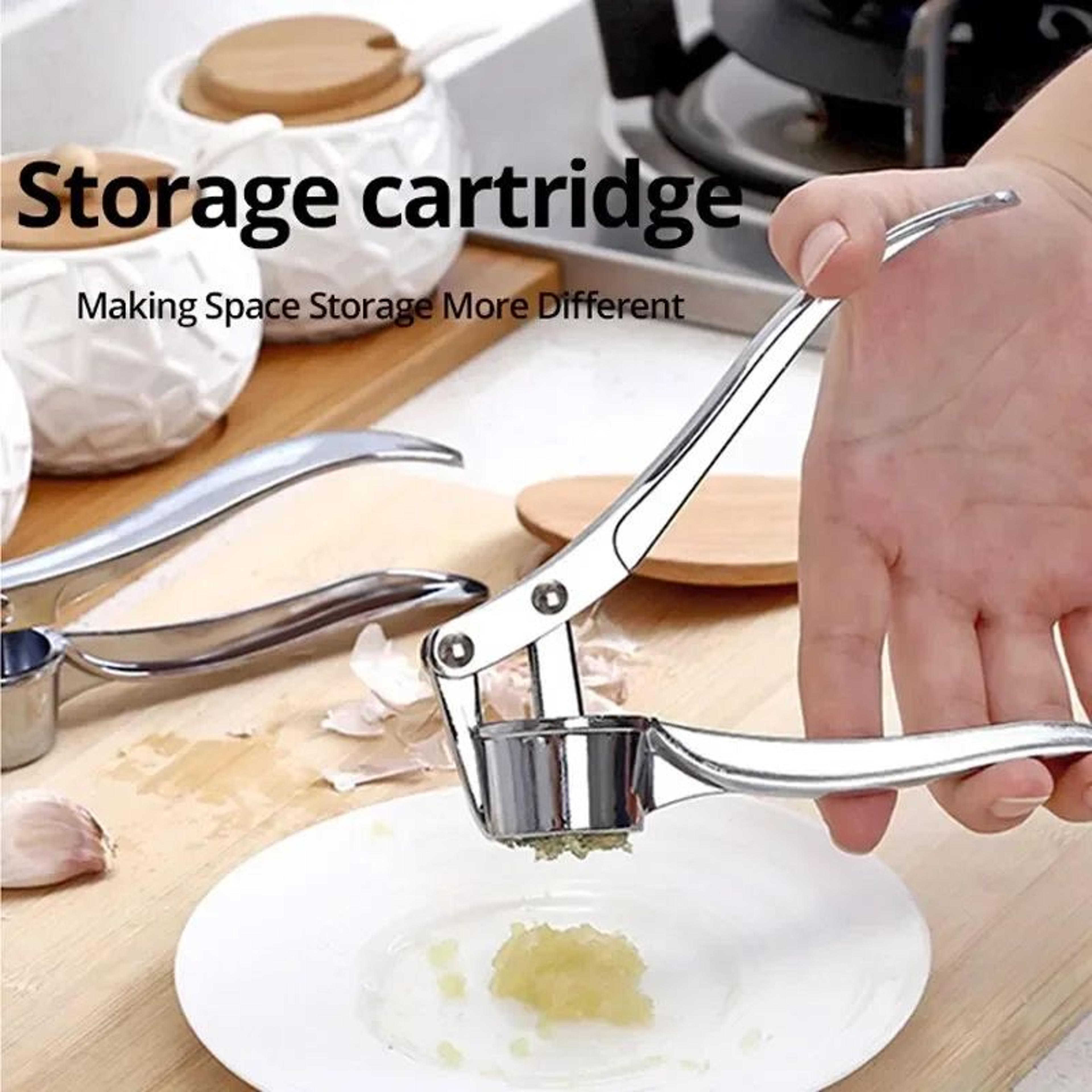 stainless steel garlic masher and ginger press