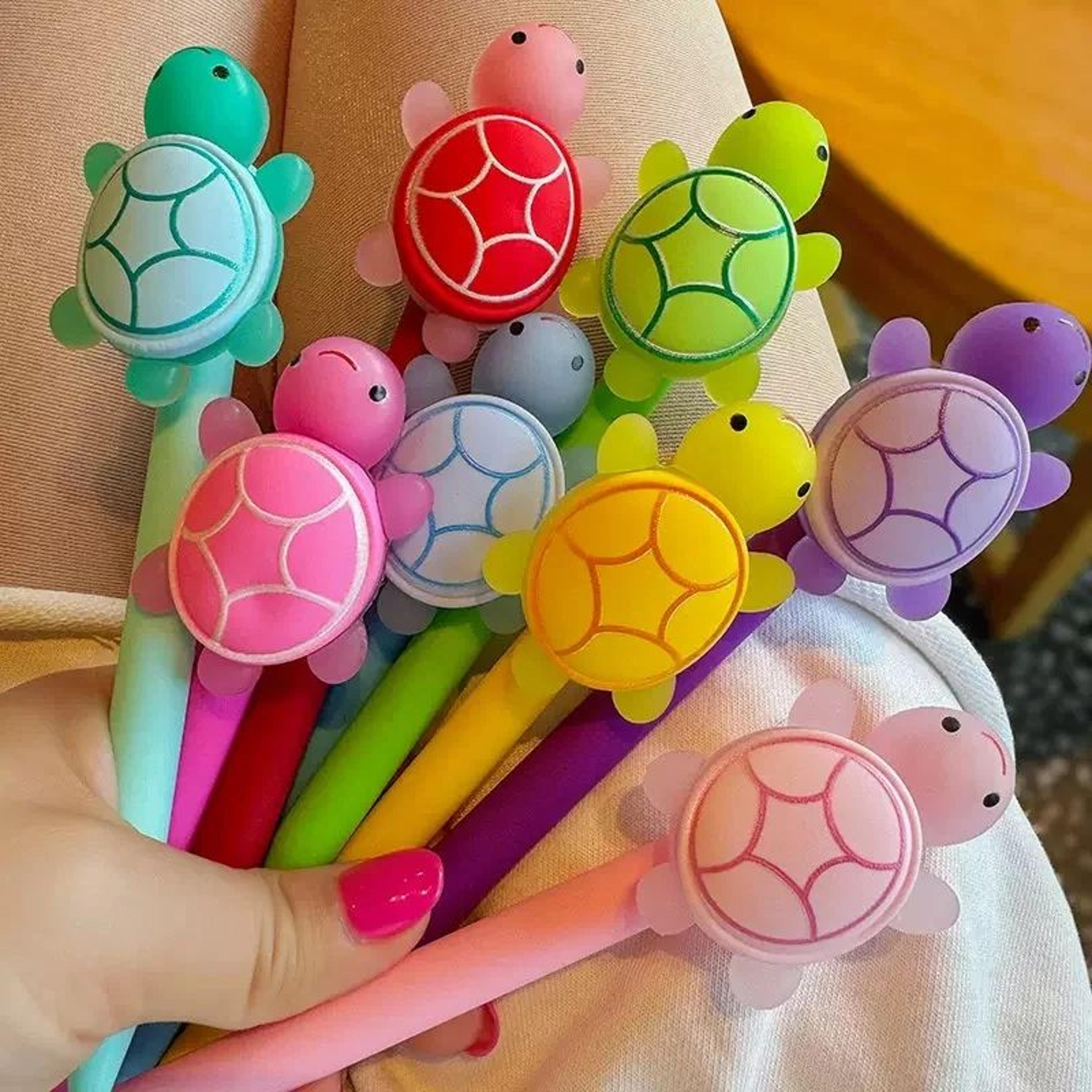 cute turtle ballpoint pen set for students