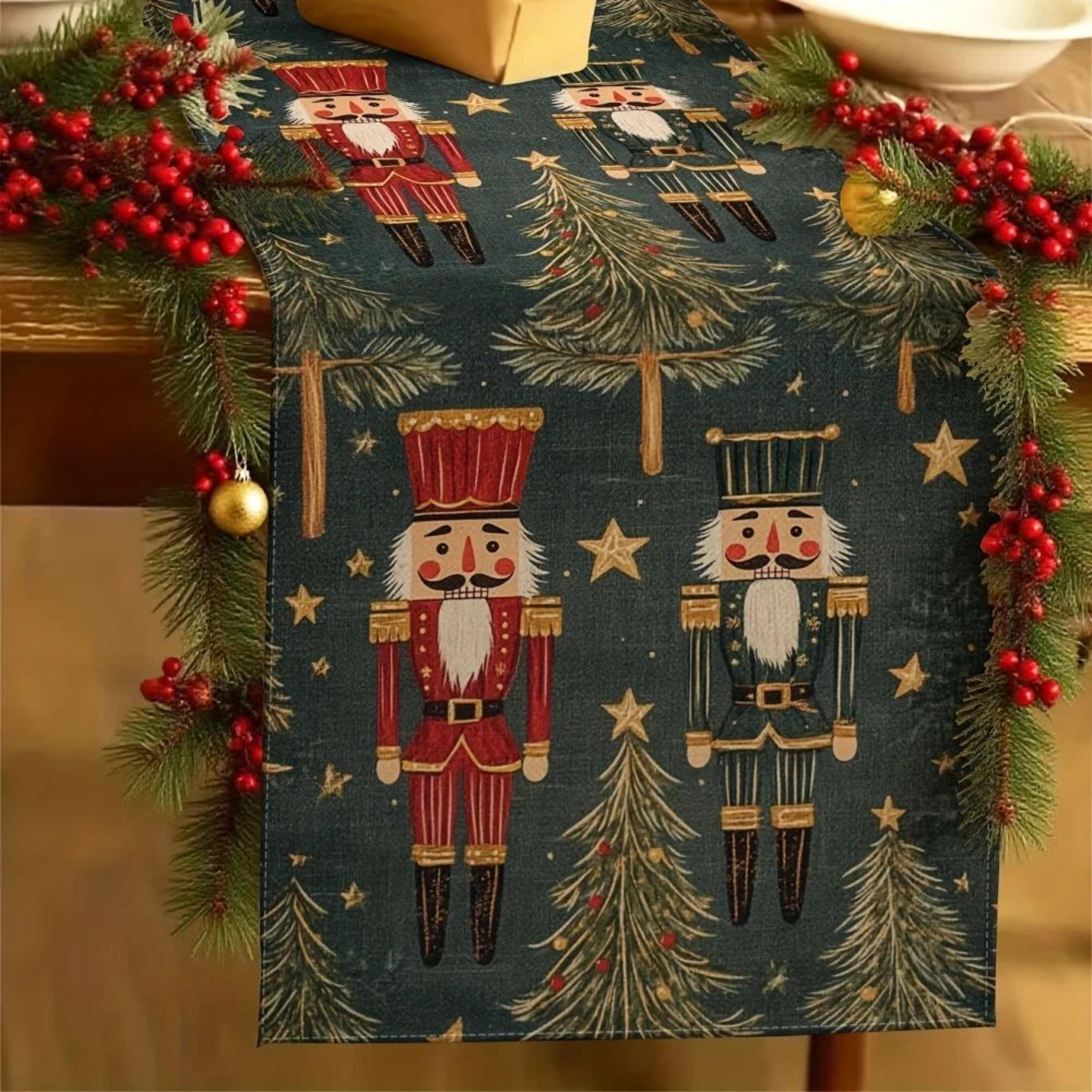 nutcracker christmas table runner decor