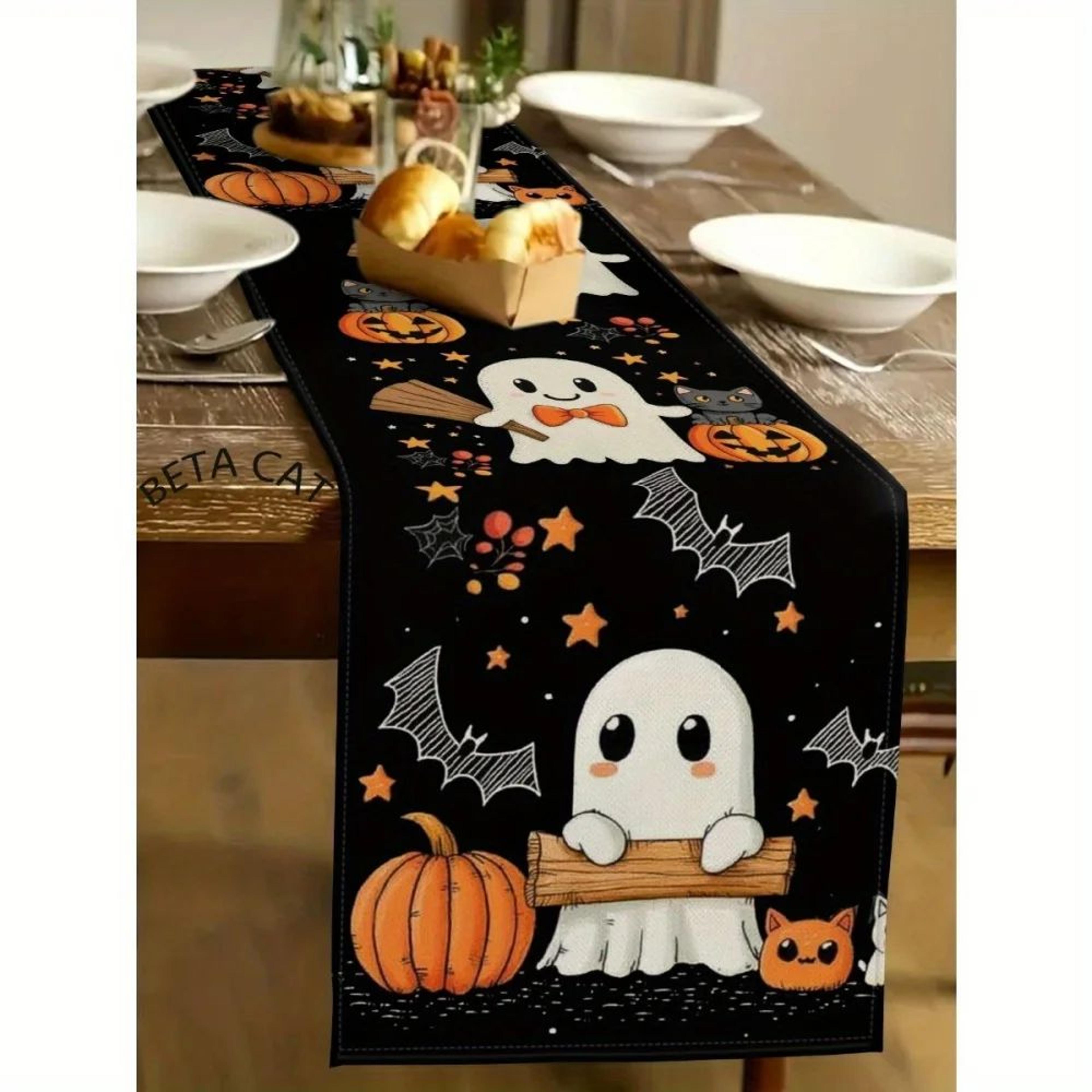 halloween pumpkin table runner decor