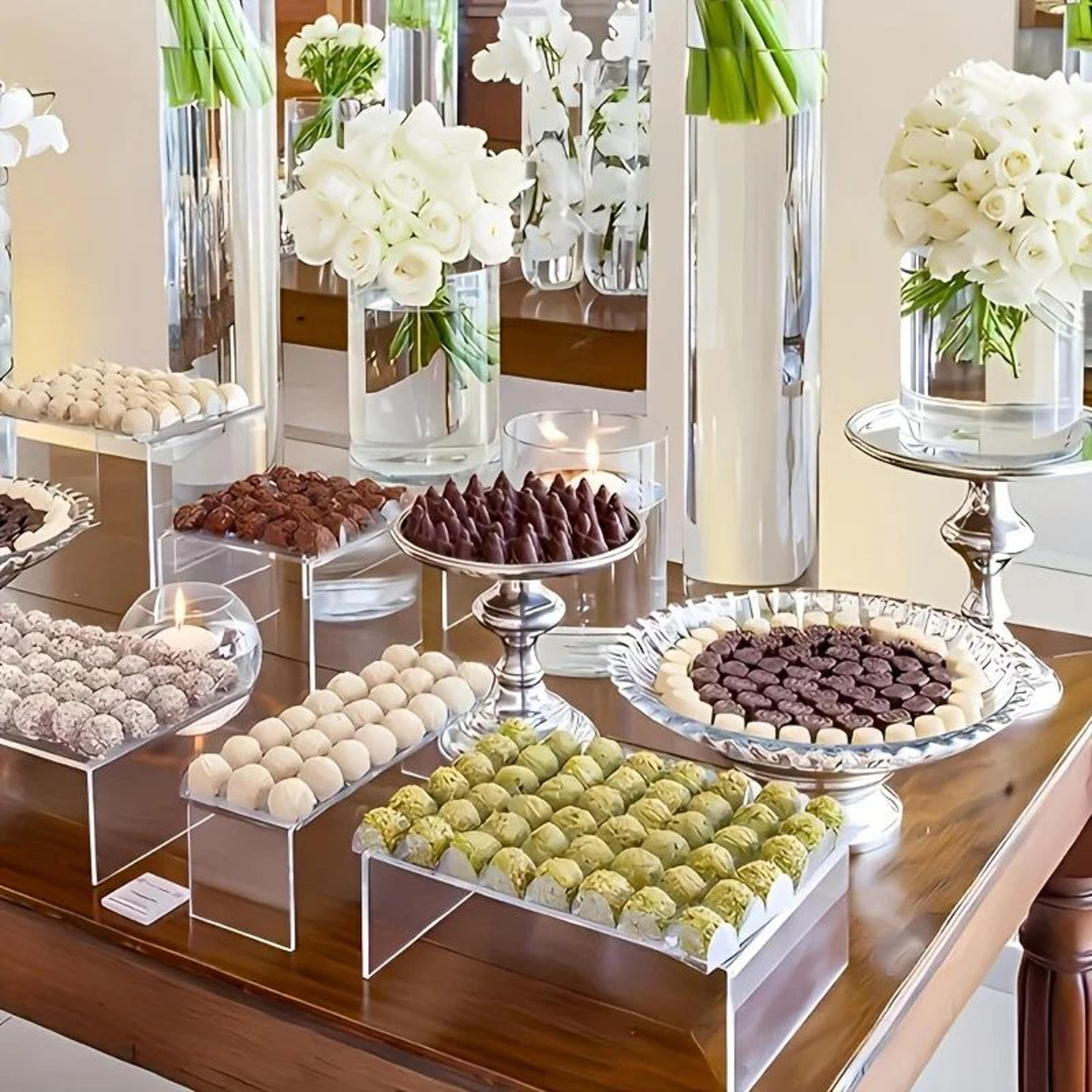 acrylic dessert display stand set
