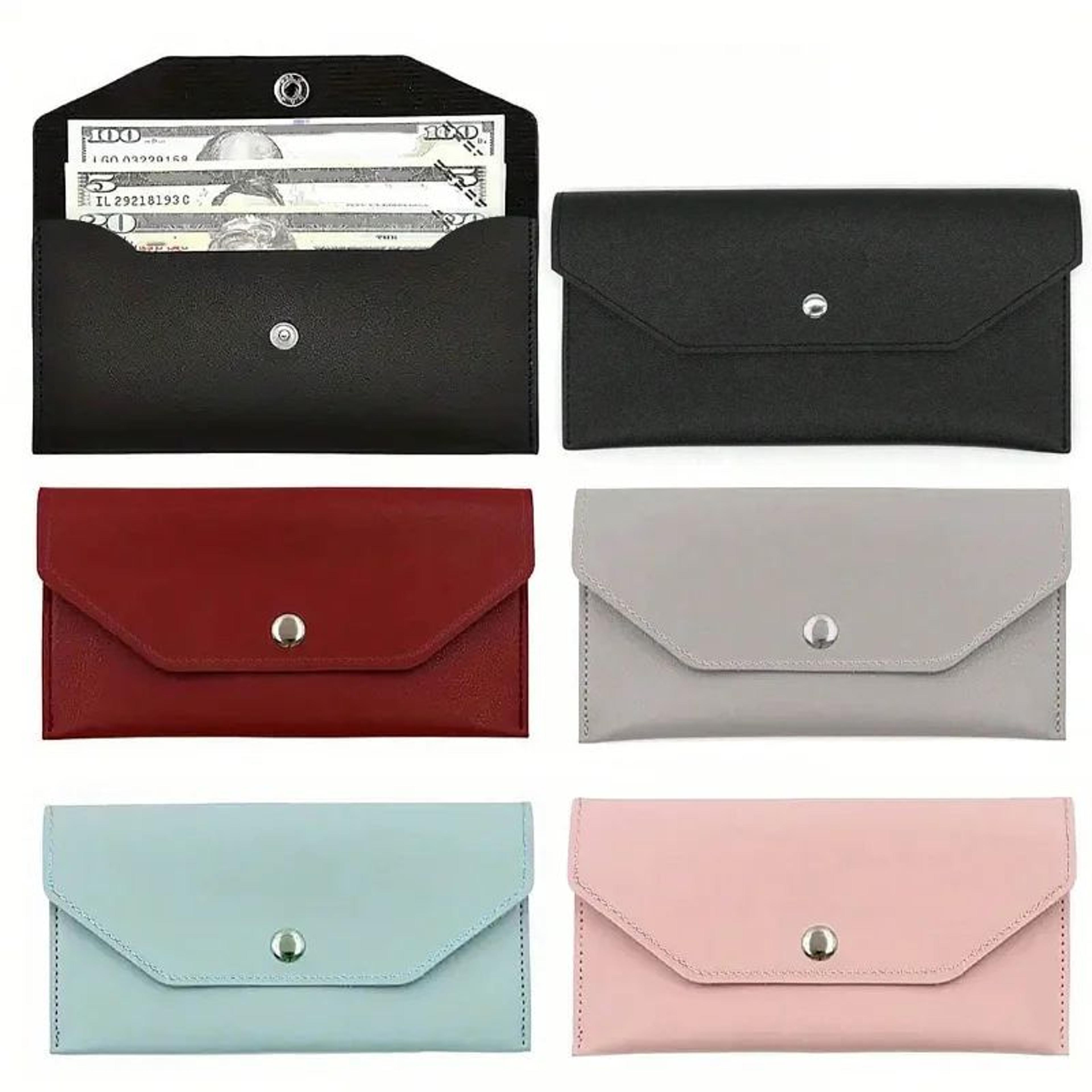 slim leather money clip wallet