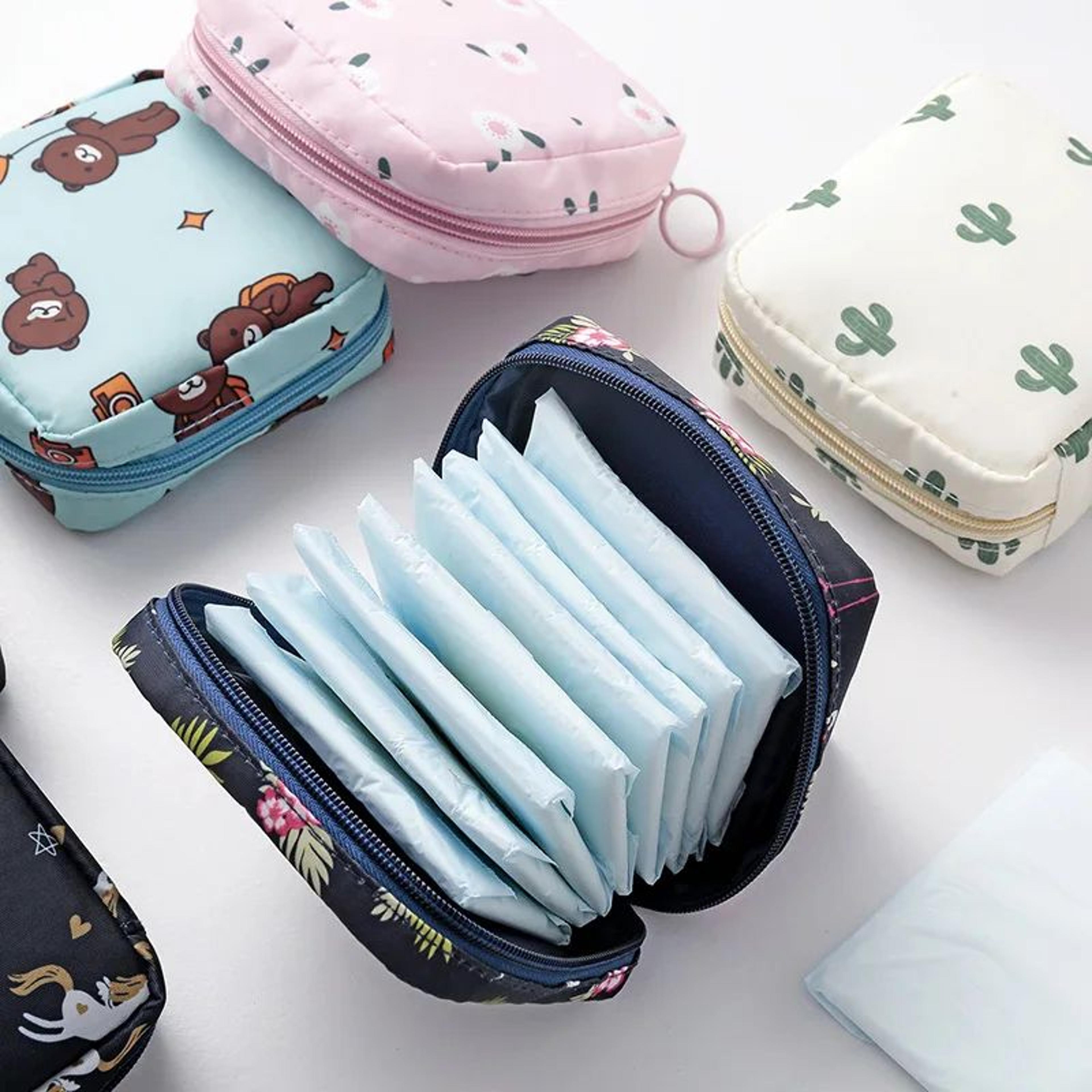 portable sanitary napkin storage pouch