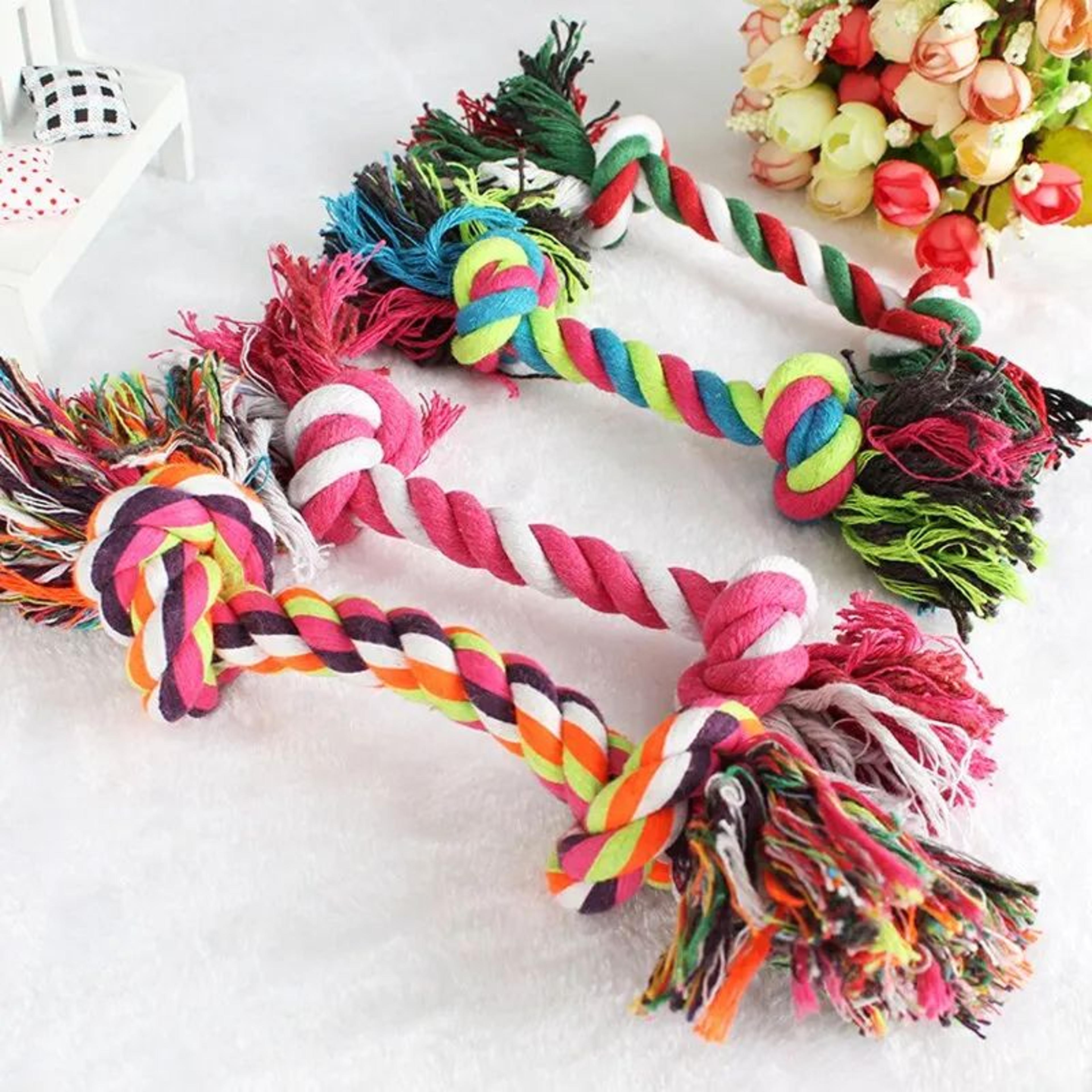 cotton rope chew toy for dogs (random color (2.75 in))