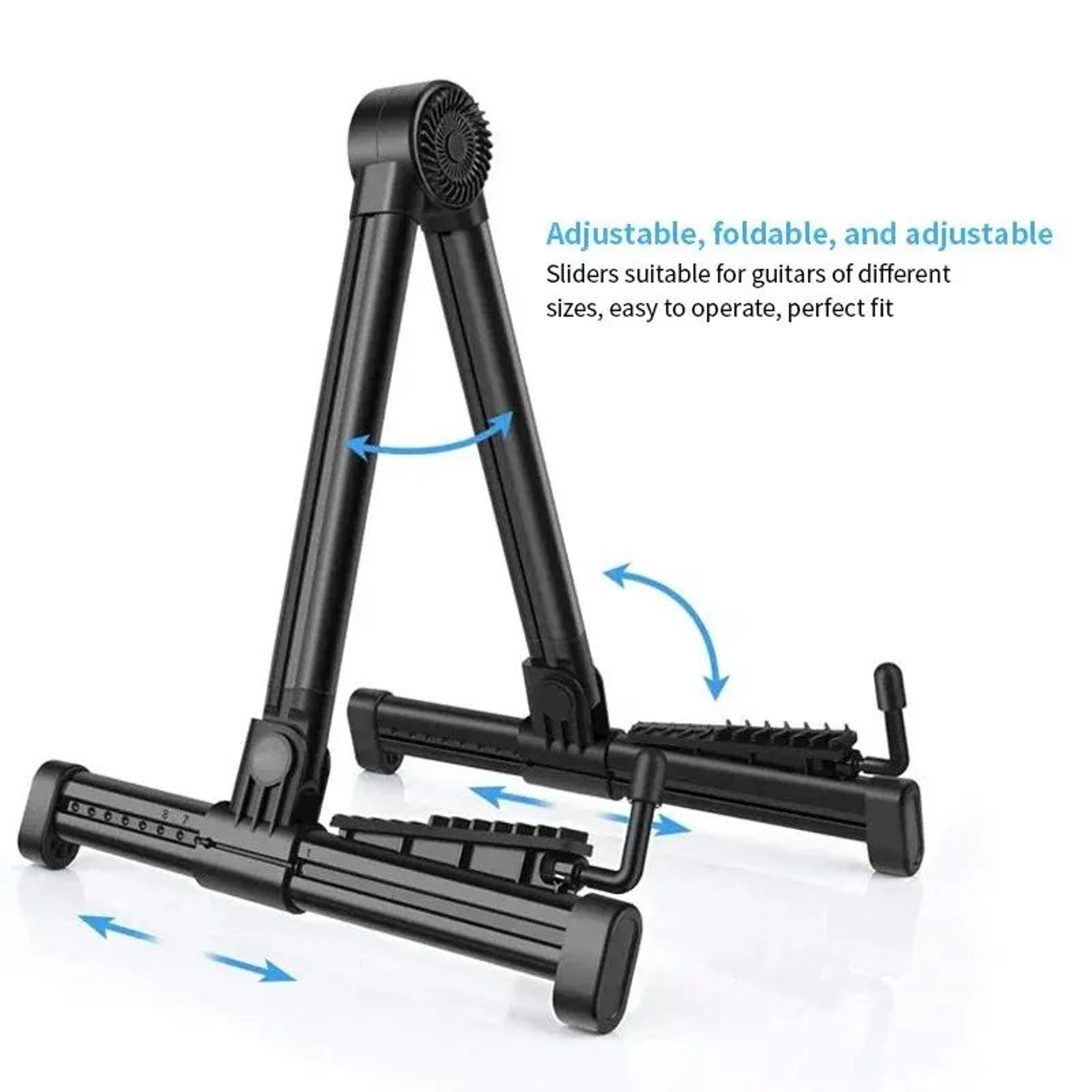 portable folding guitar stand for acoustic electric and bass