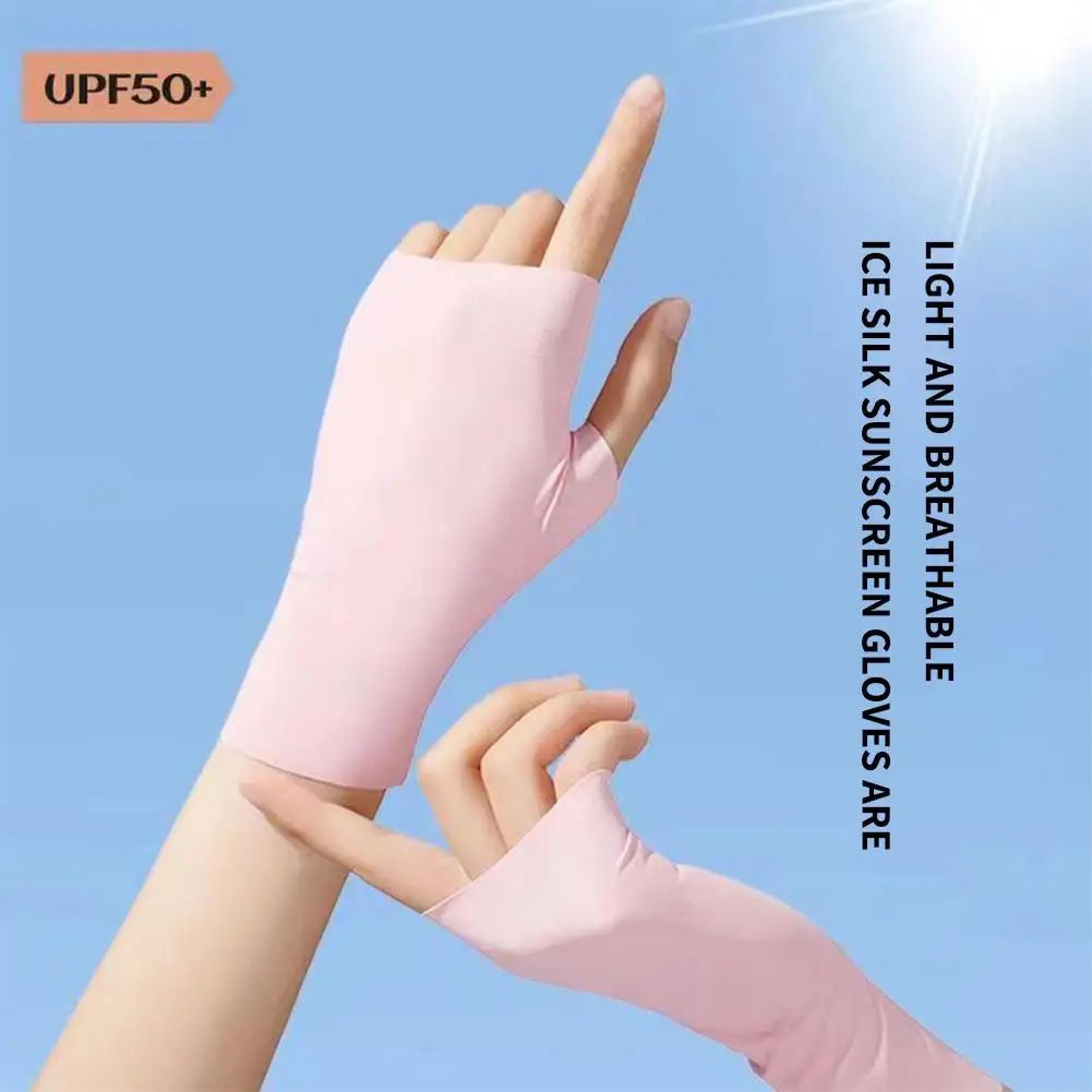 fingerless uv protection driving gloves
