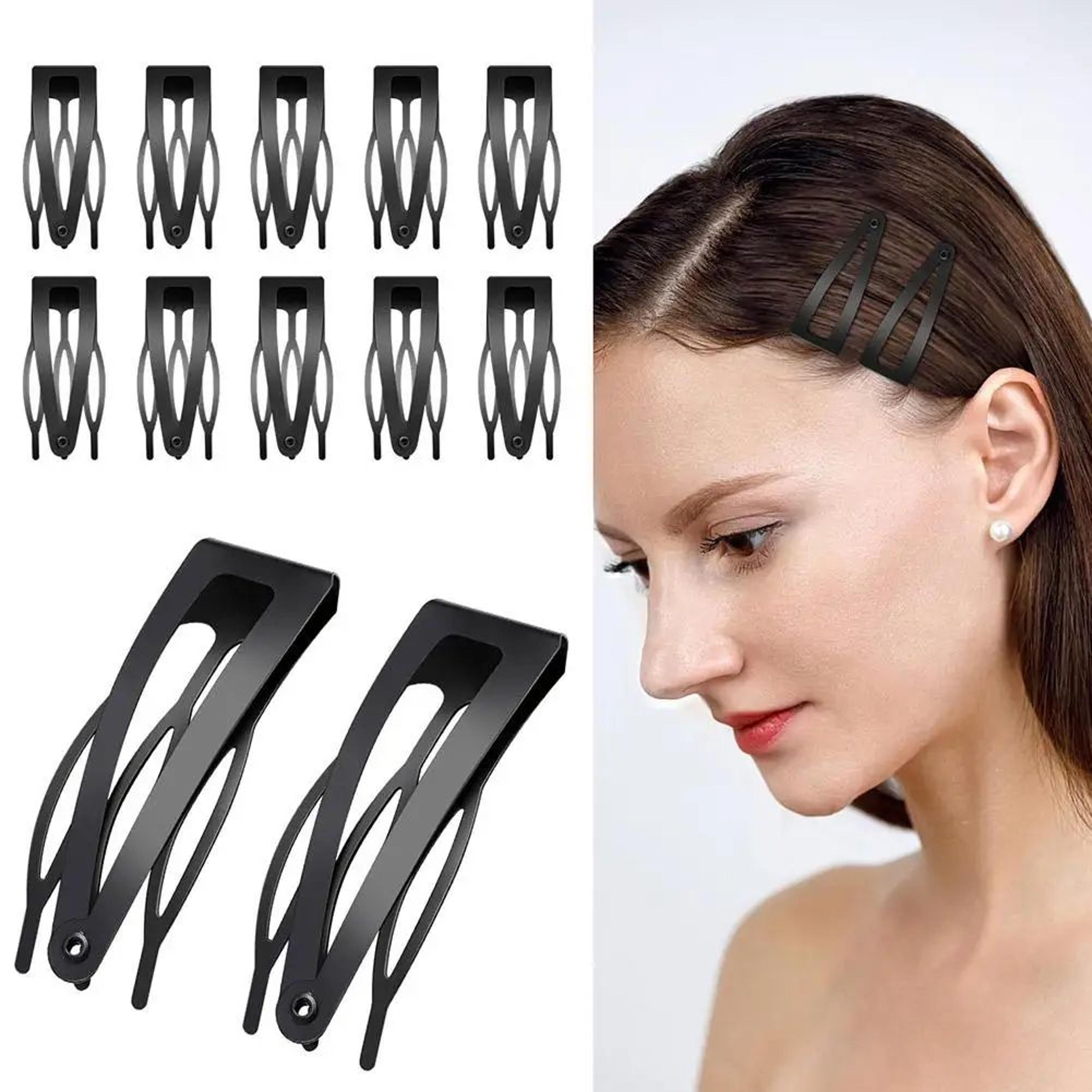 double grip metal hair clips set