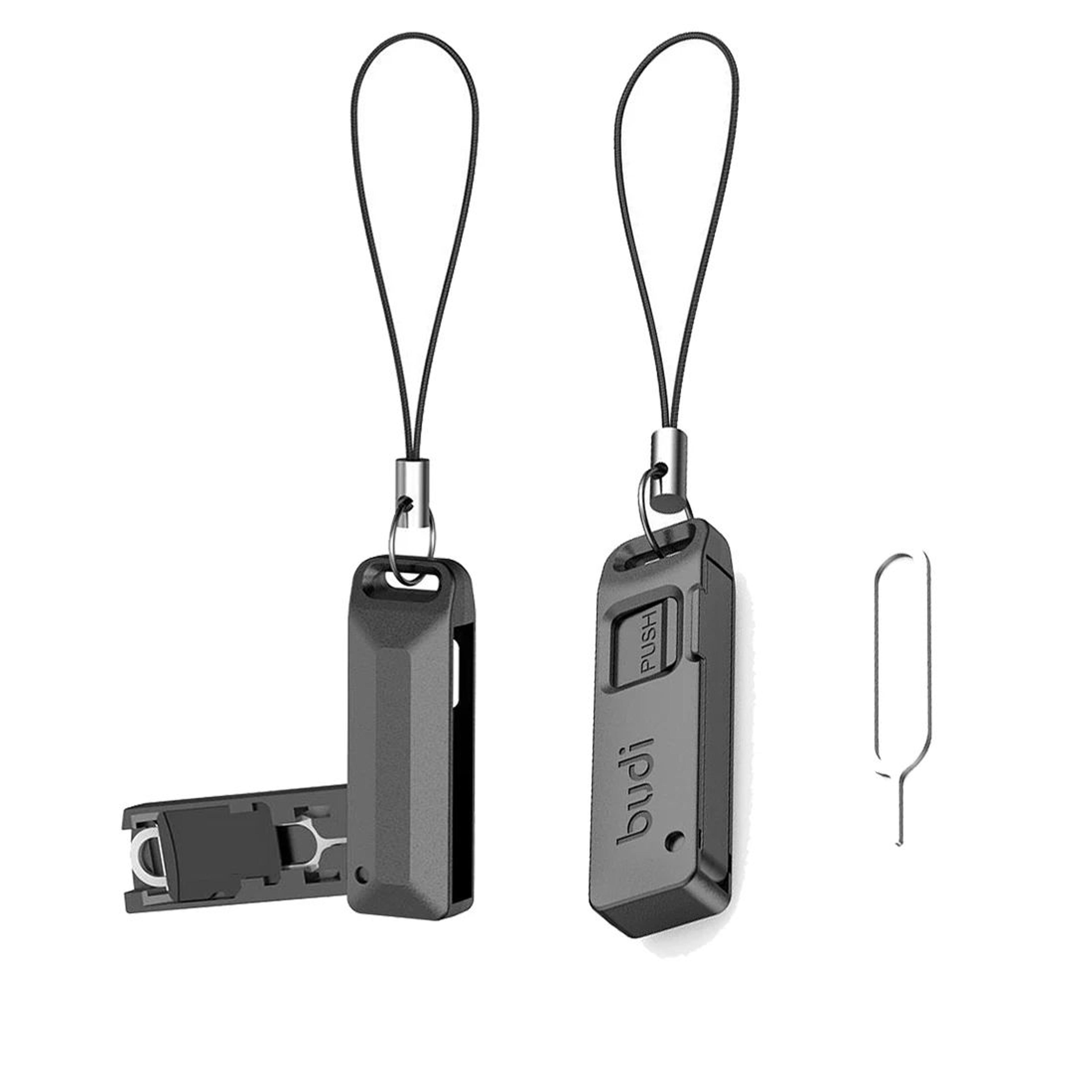 sim card storage case with eject pin
