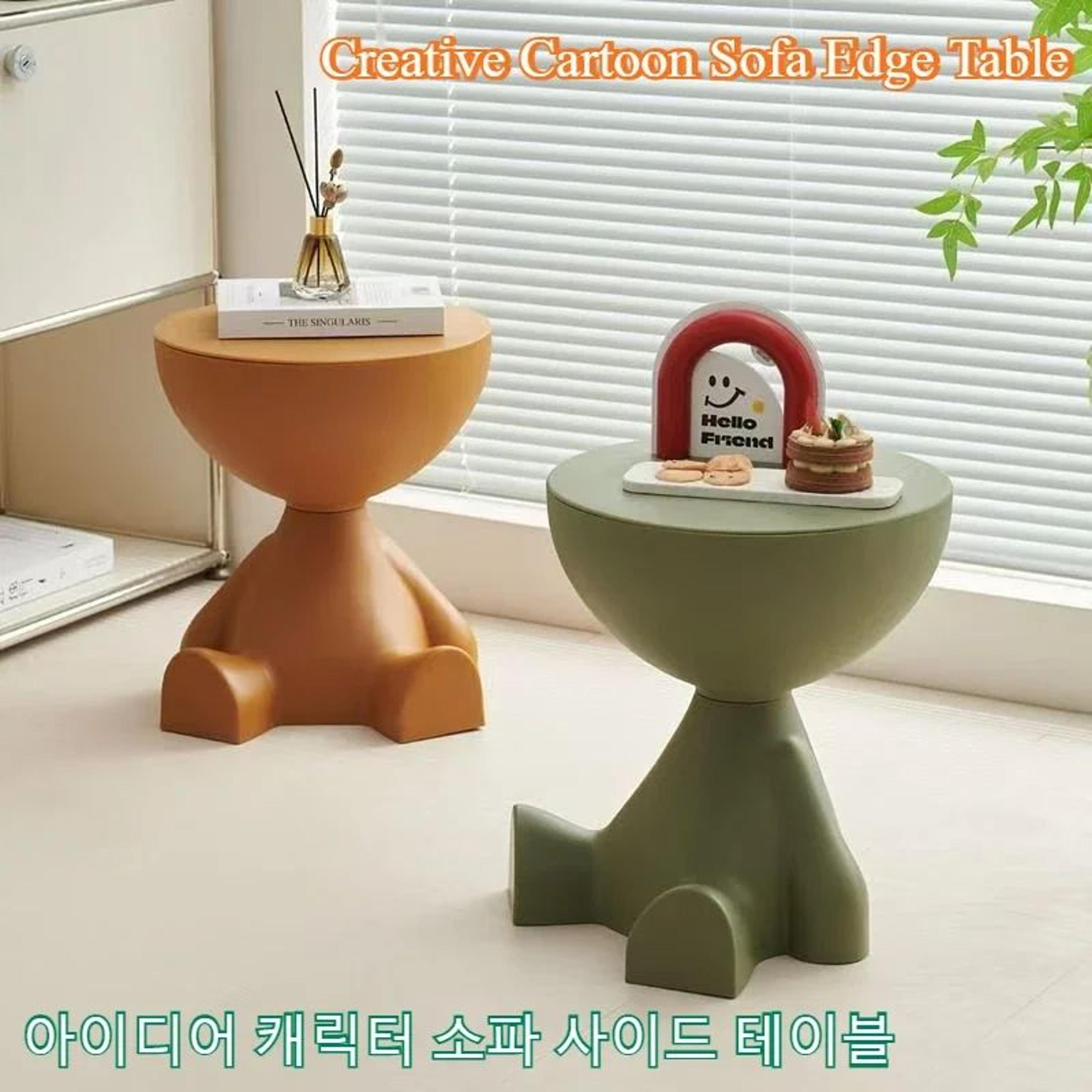 cartoon style sofa edge side table