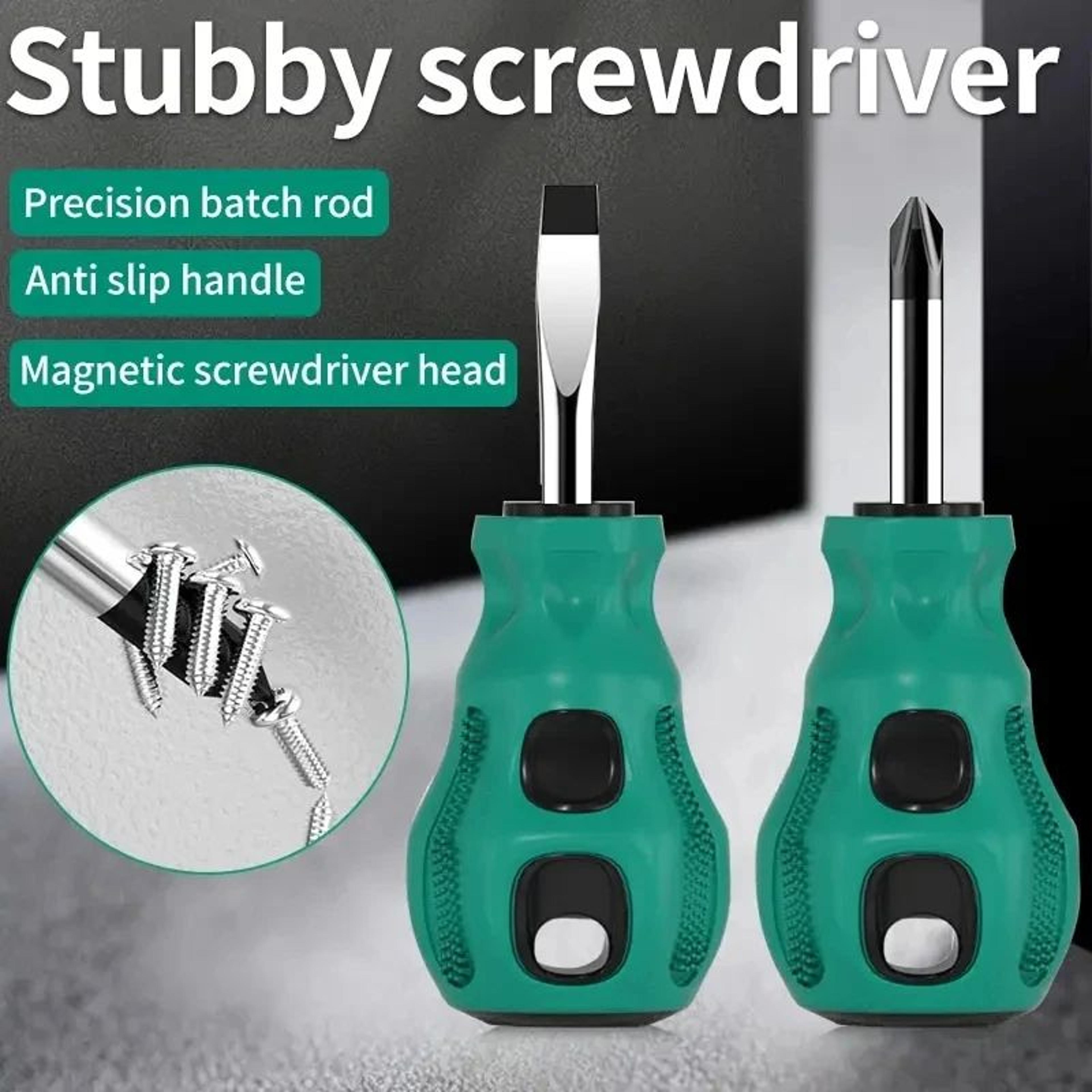 magnetic mini short handle screwdriver set