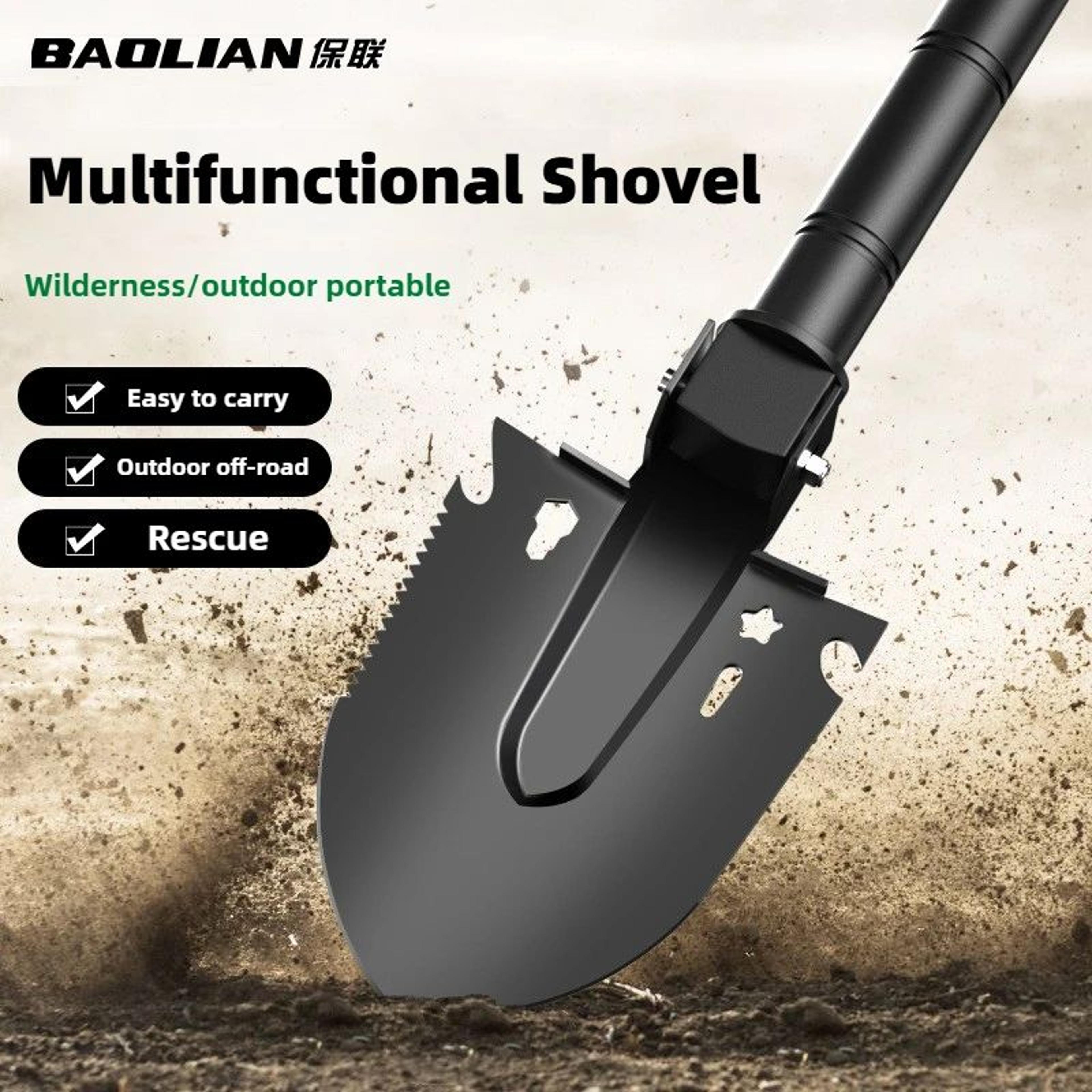 multifunction folding camping shovel