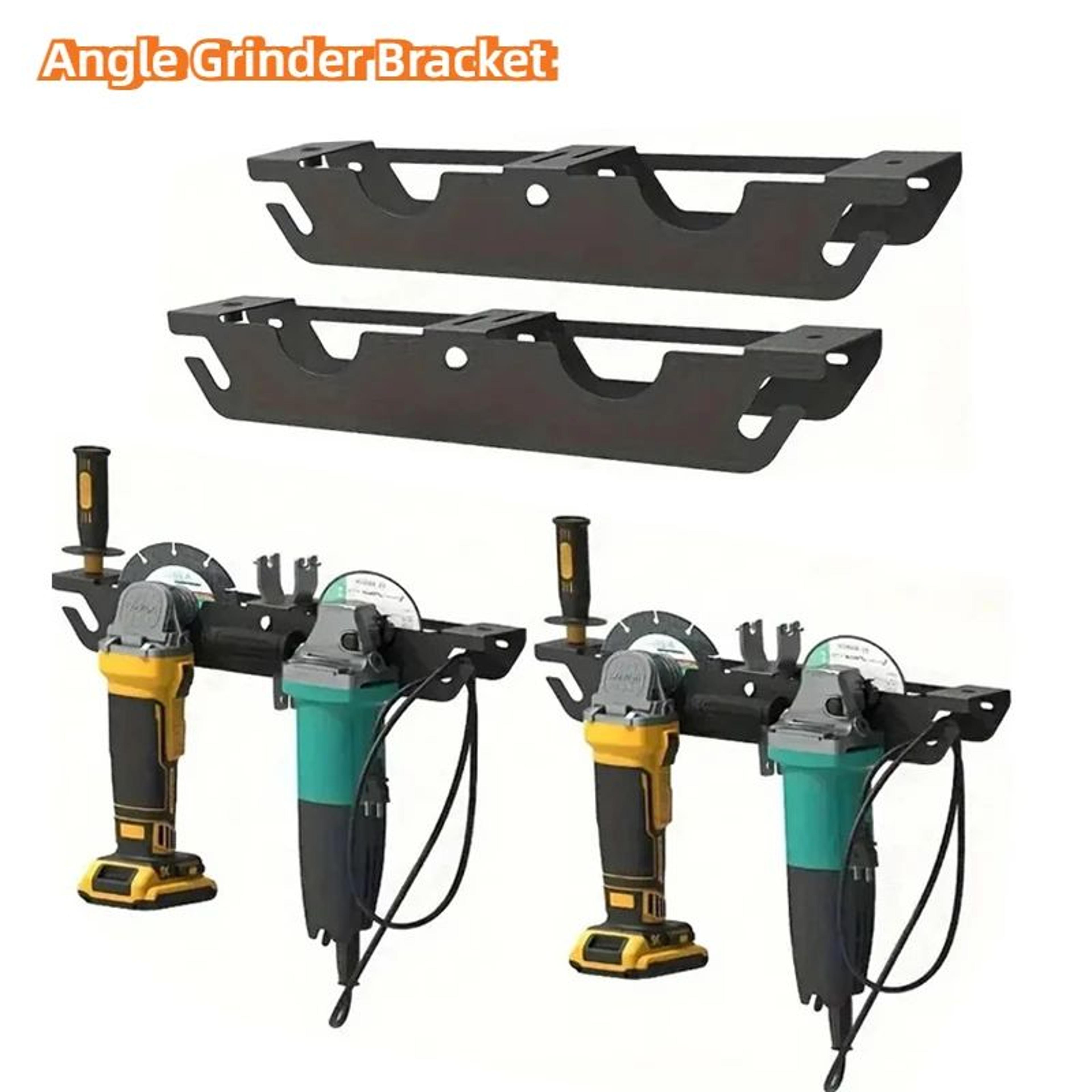 angle grinder storage rack with cord hanger