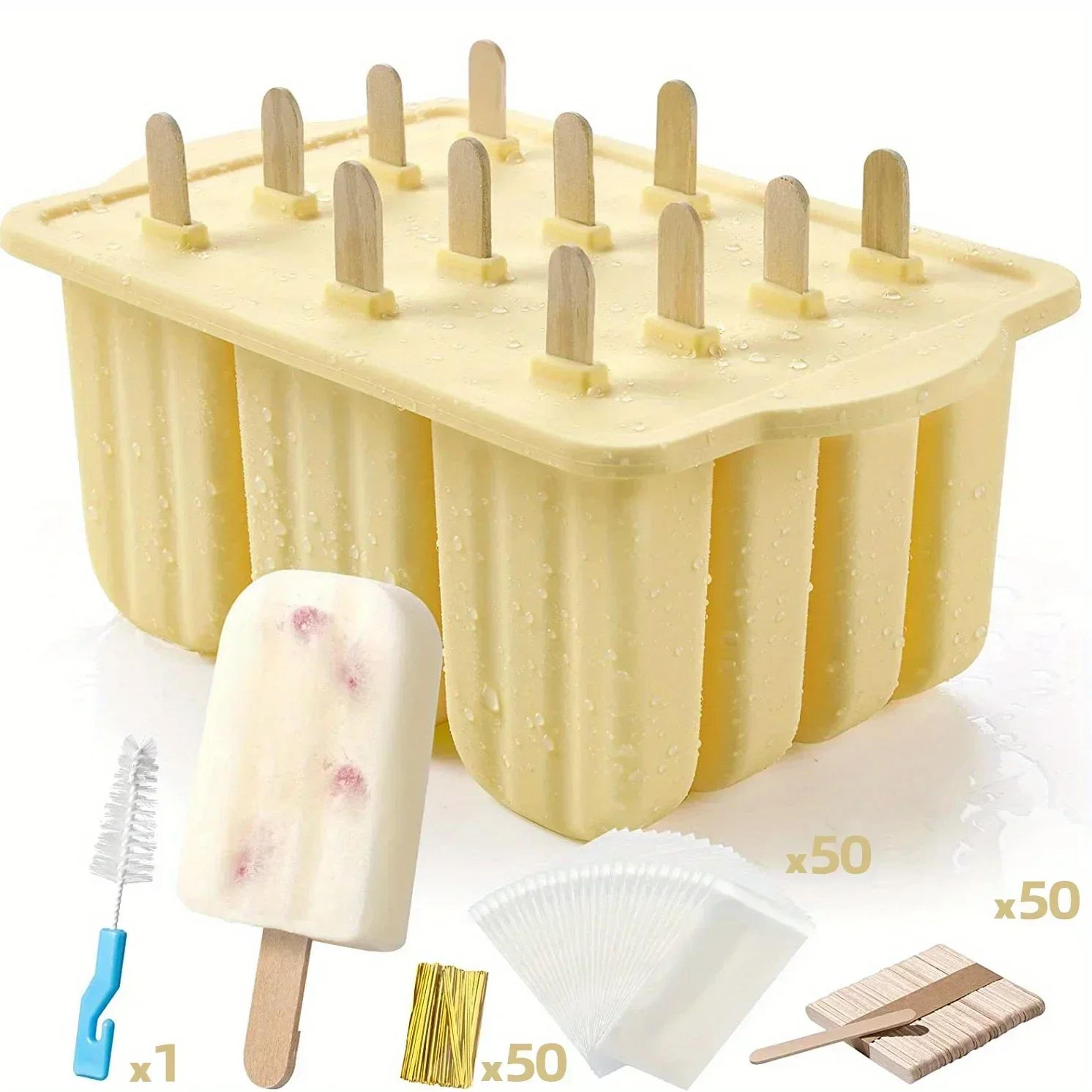silicone popsicle molds set of 12