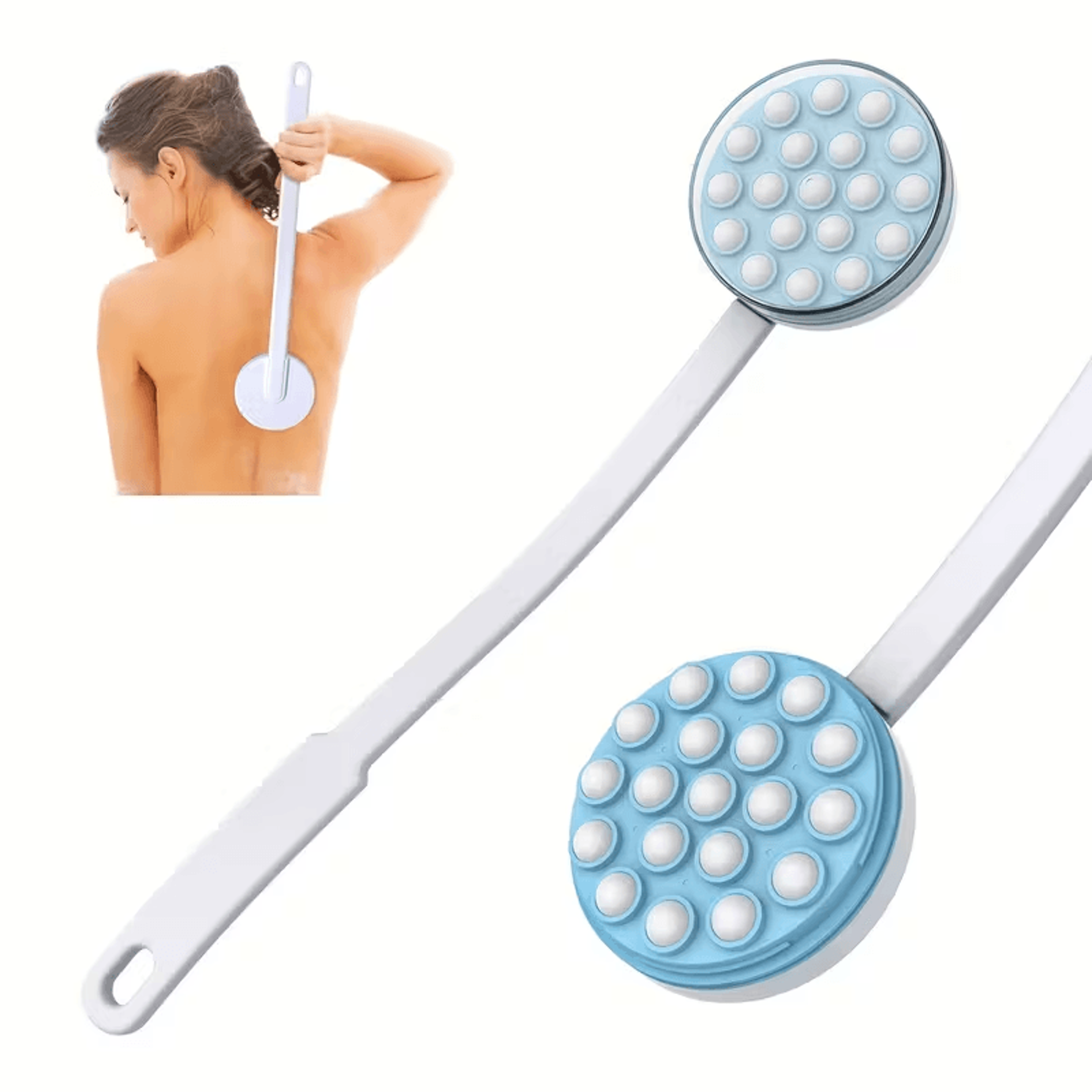 long handle back lotion applicator & massager for easy self care without assistance