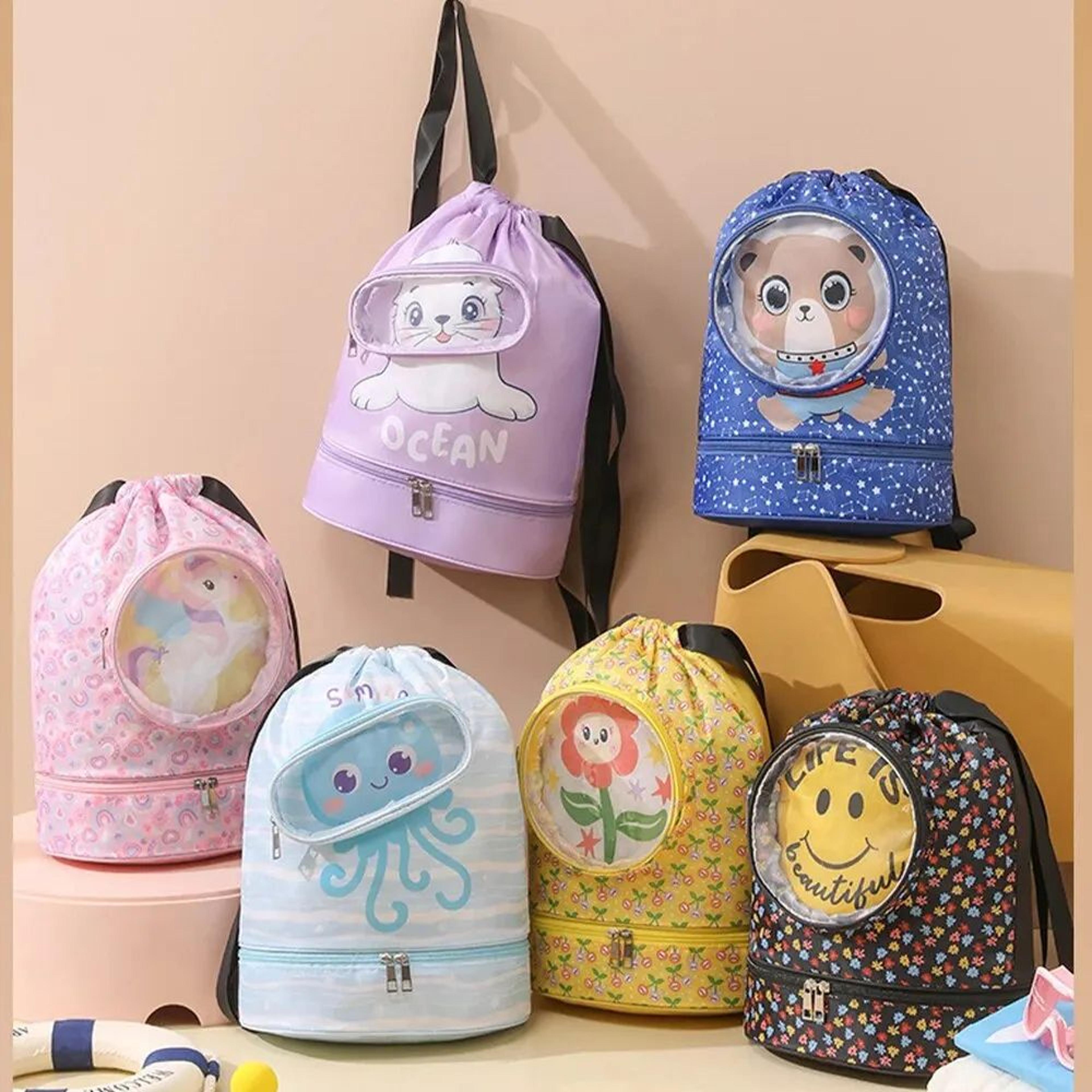 cartoon dry wet swimming backpack