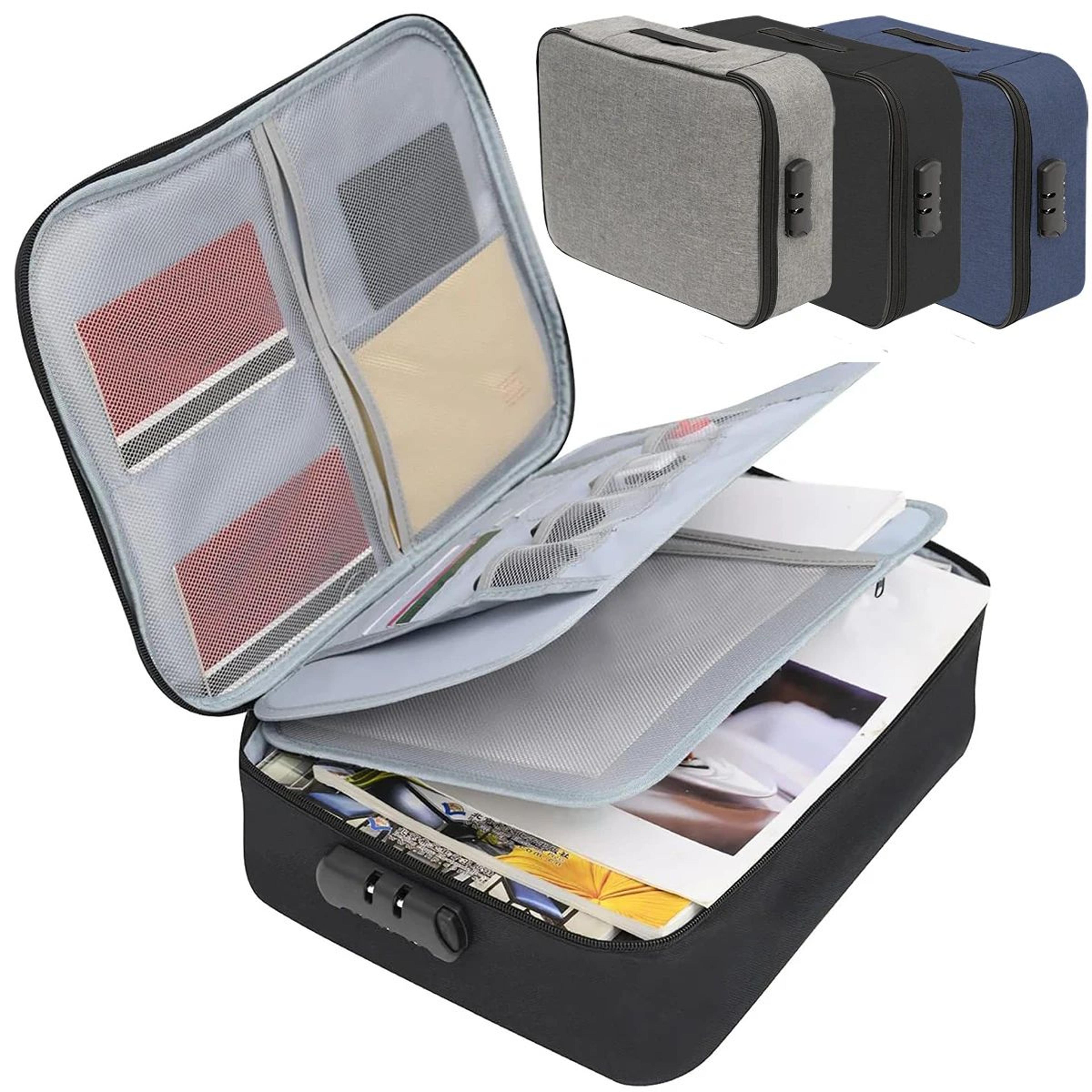 lockable document organizer briefcase