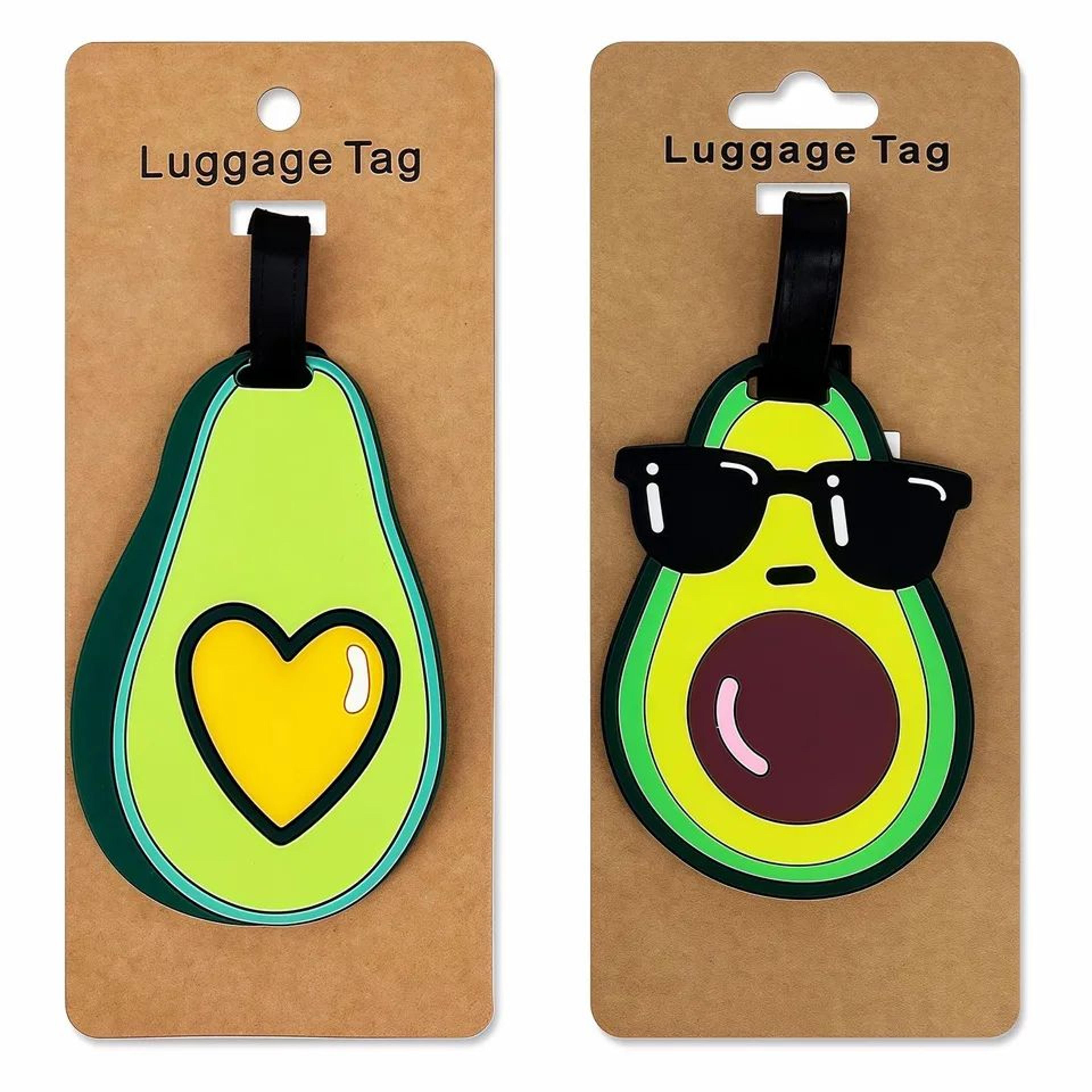 avocado silicone luggage tag