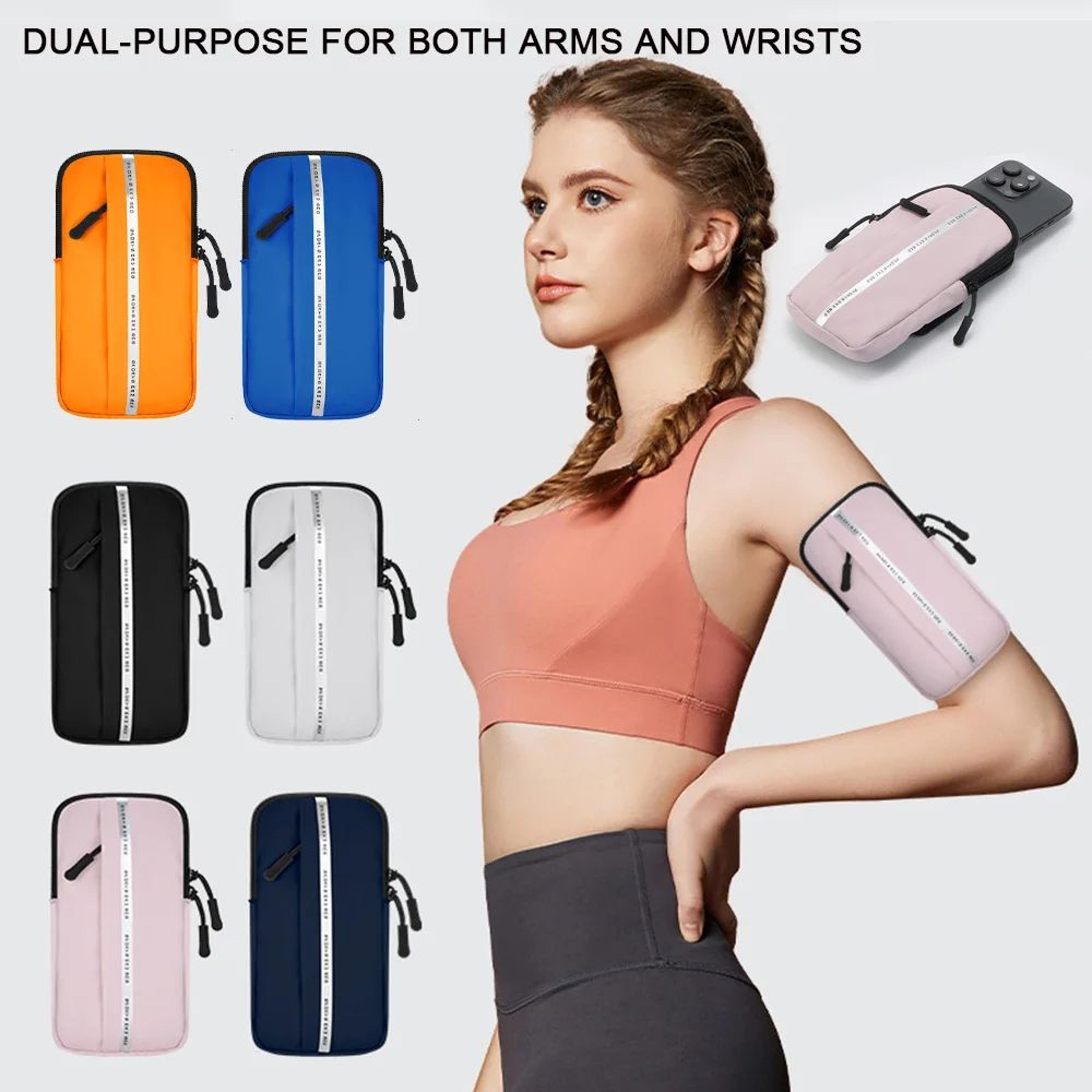 double layer sports phone arm bag