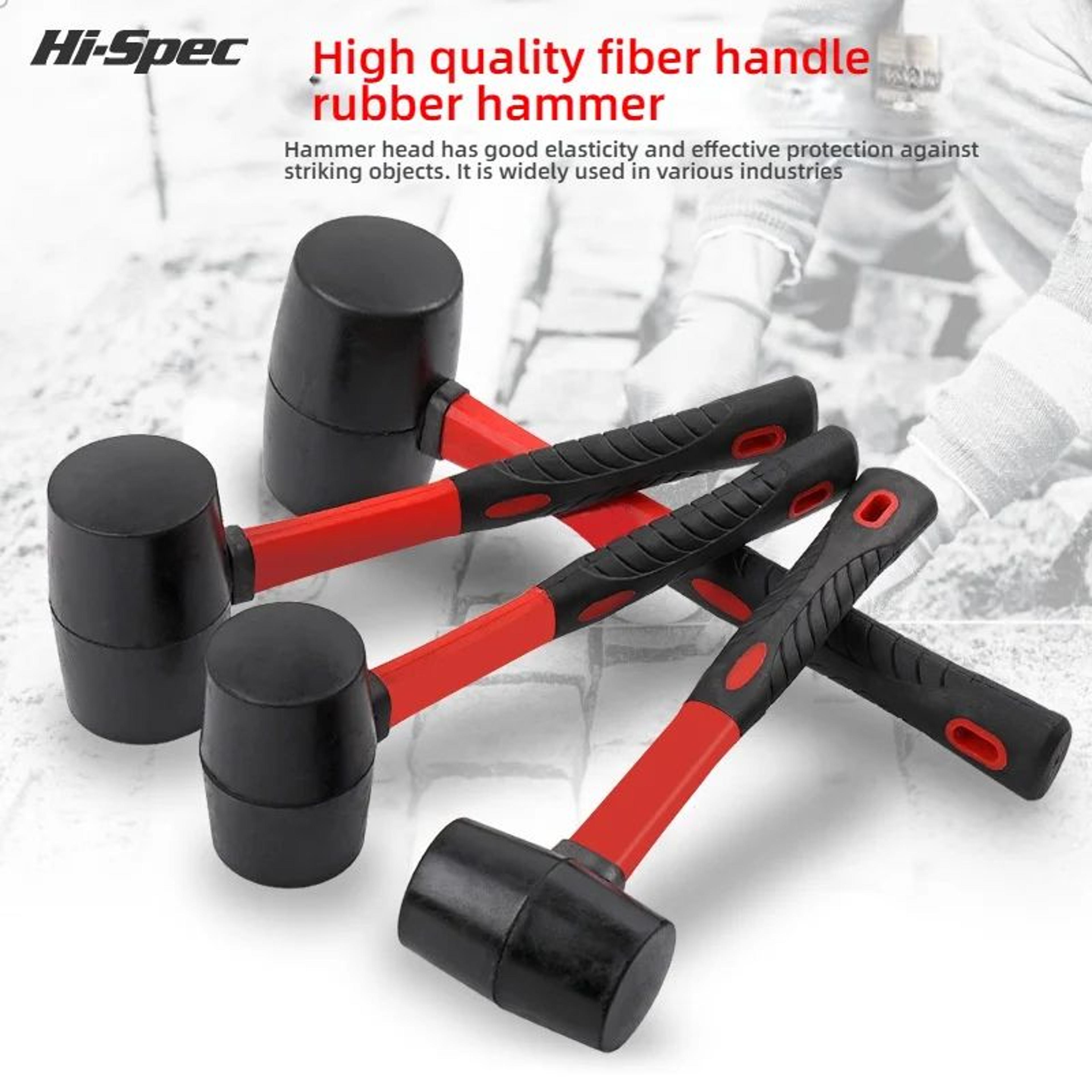 soft rubber hammer with fiber handle