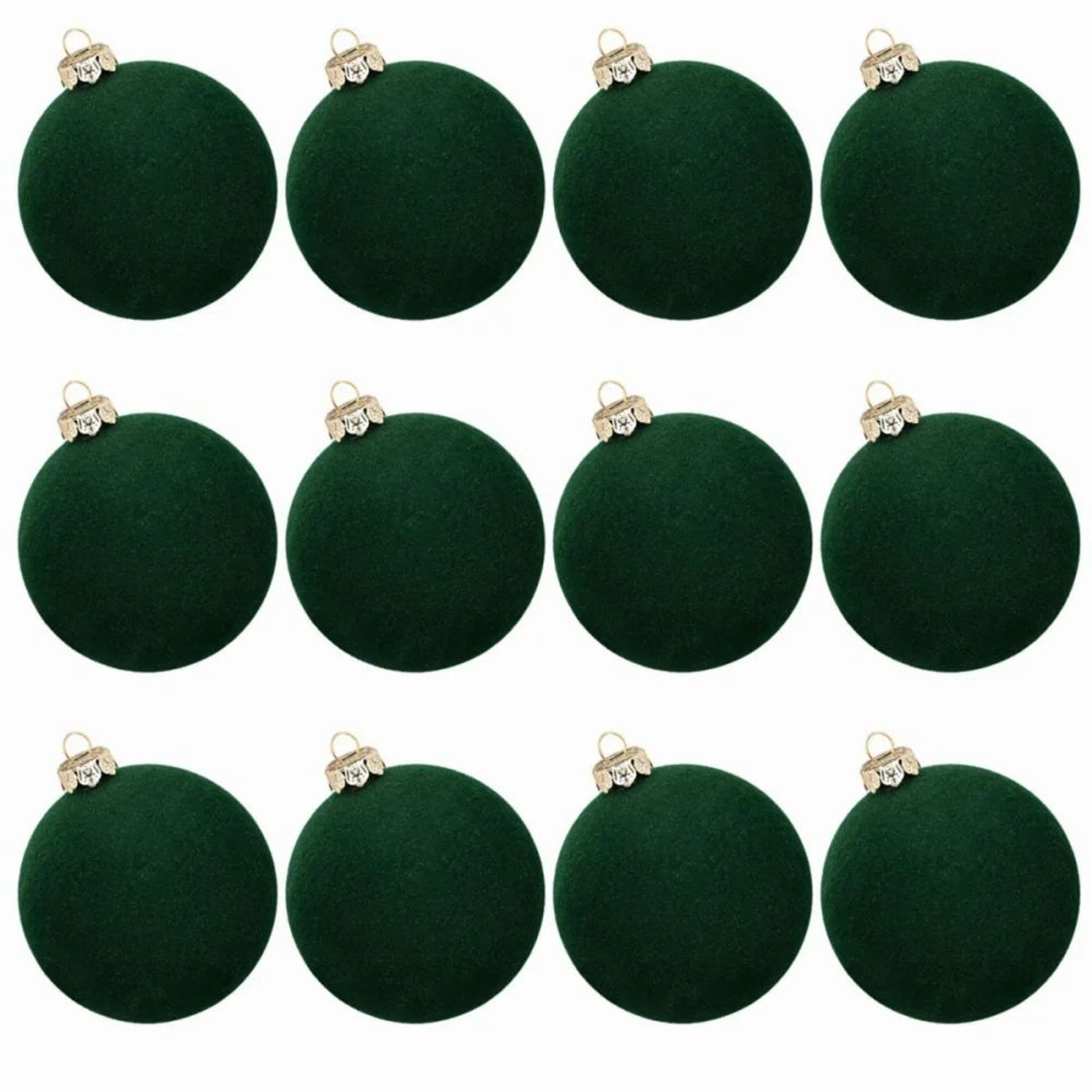 velvet christmas tree ball ornament set