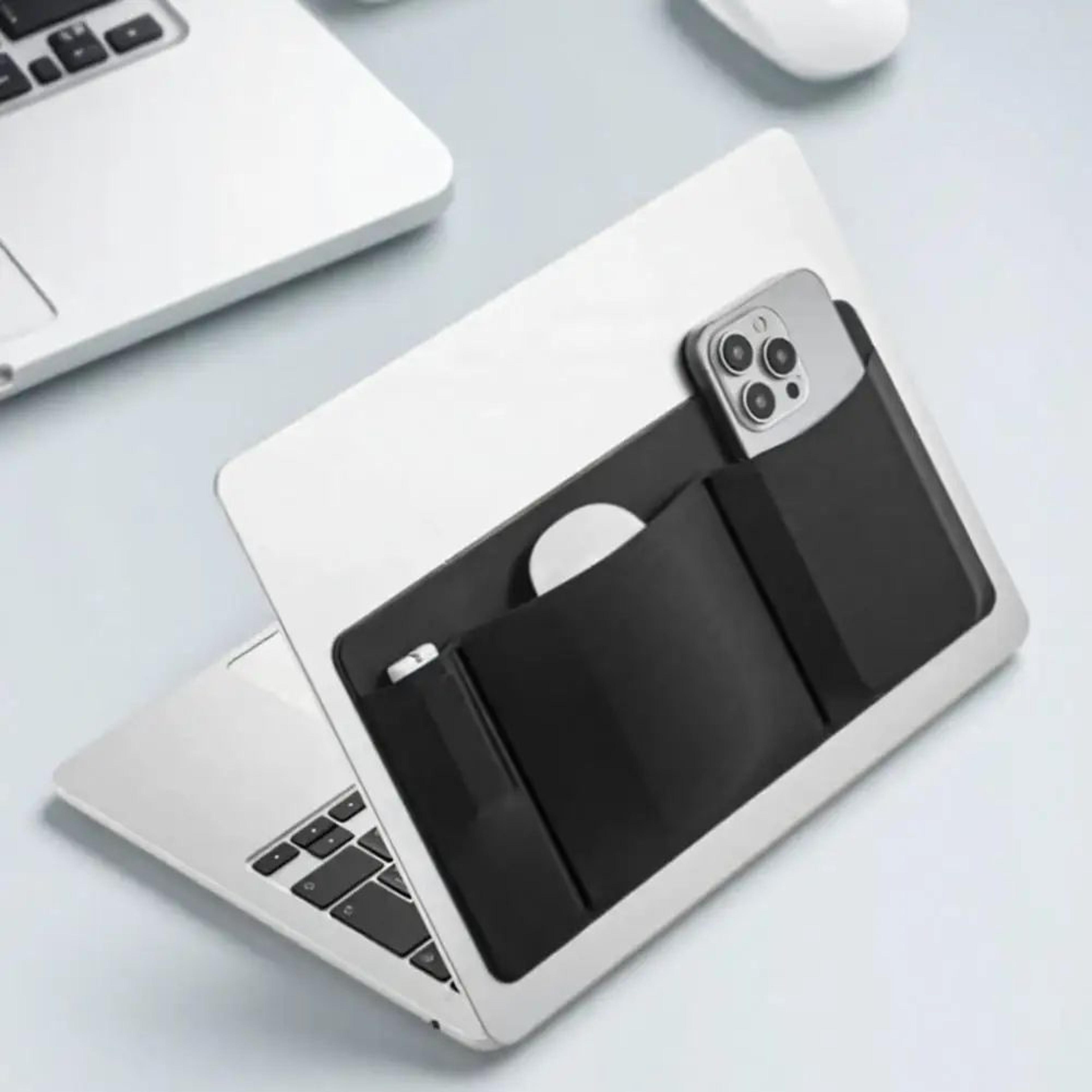 adhesive laptop back organizer pouch