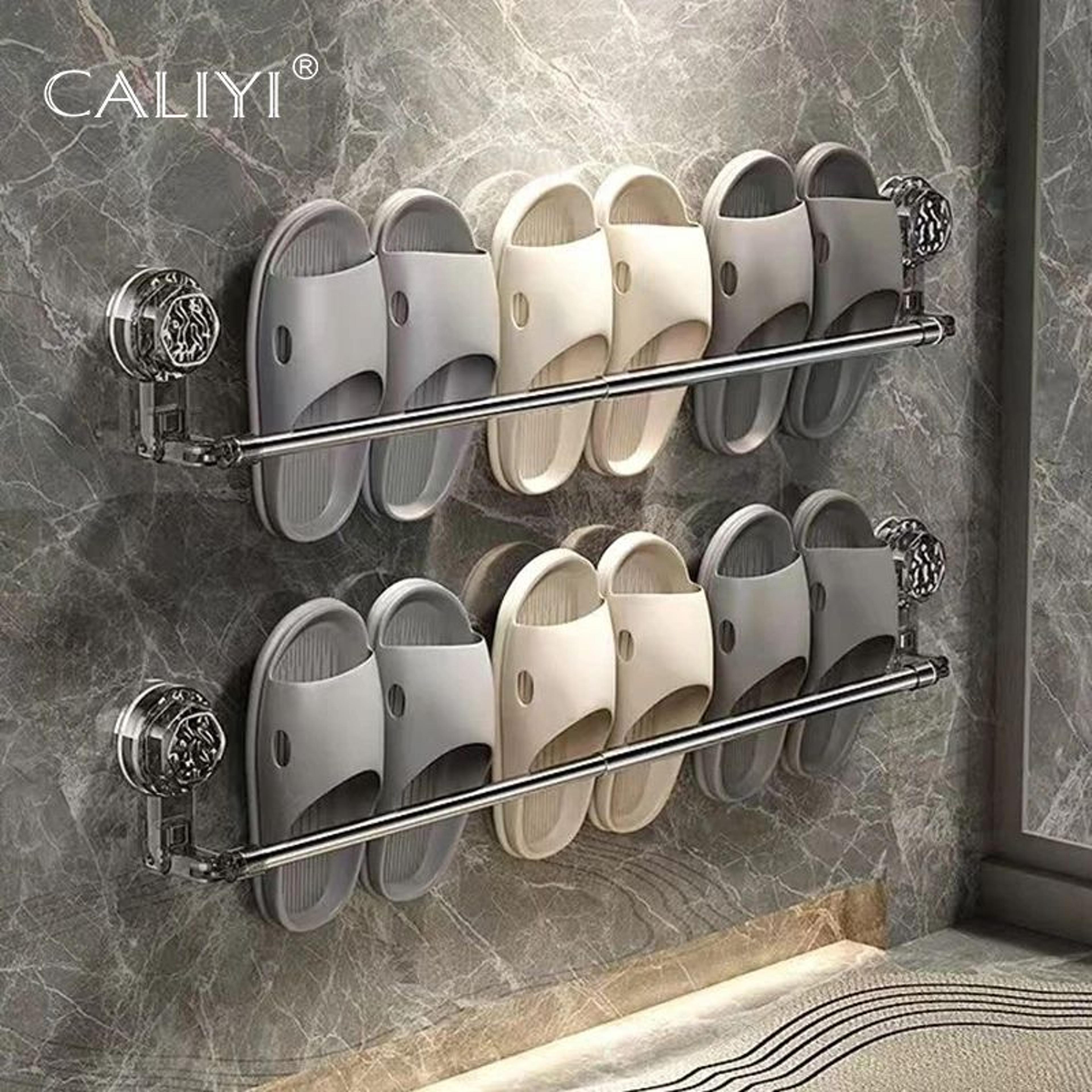 suction cup slipper and towel rack